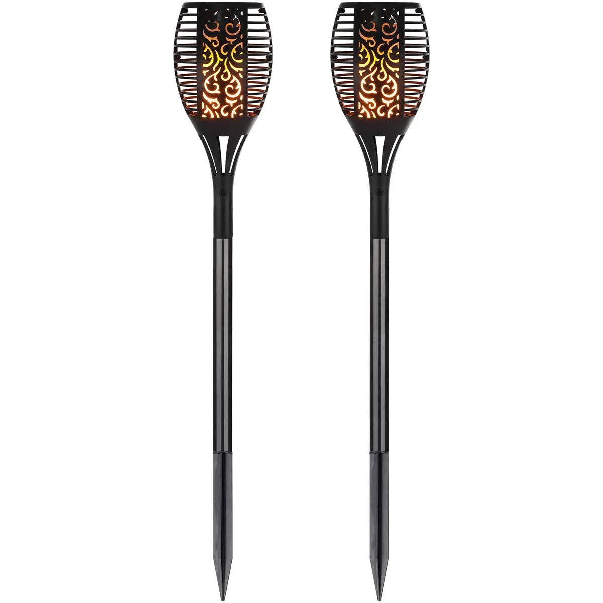 LED-Solartaschenlampe - 2er-Set - Mit Flammeneffekt - 1