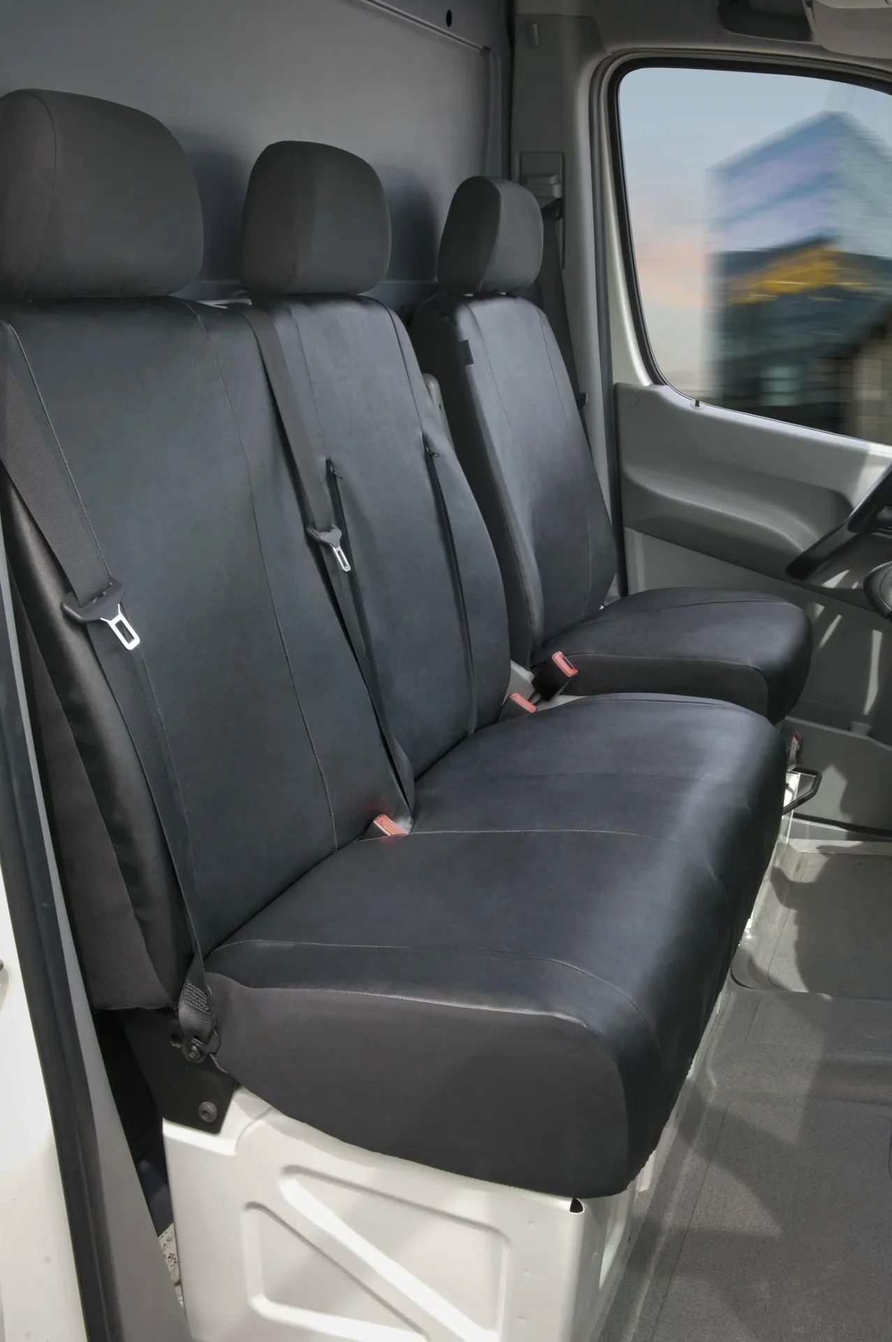 Passform Sitzbezüge für Einzelsitz und Doppelbank vorne für Mercedes Sprinter und VW Crafter ab BJ 05/2006 - heute - 2