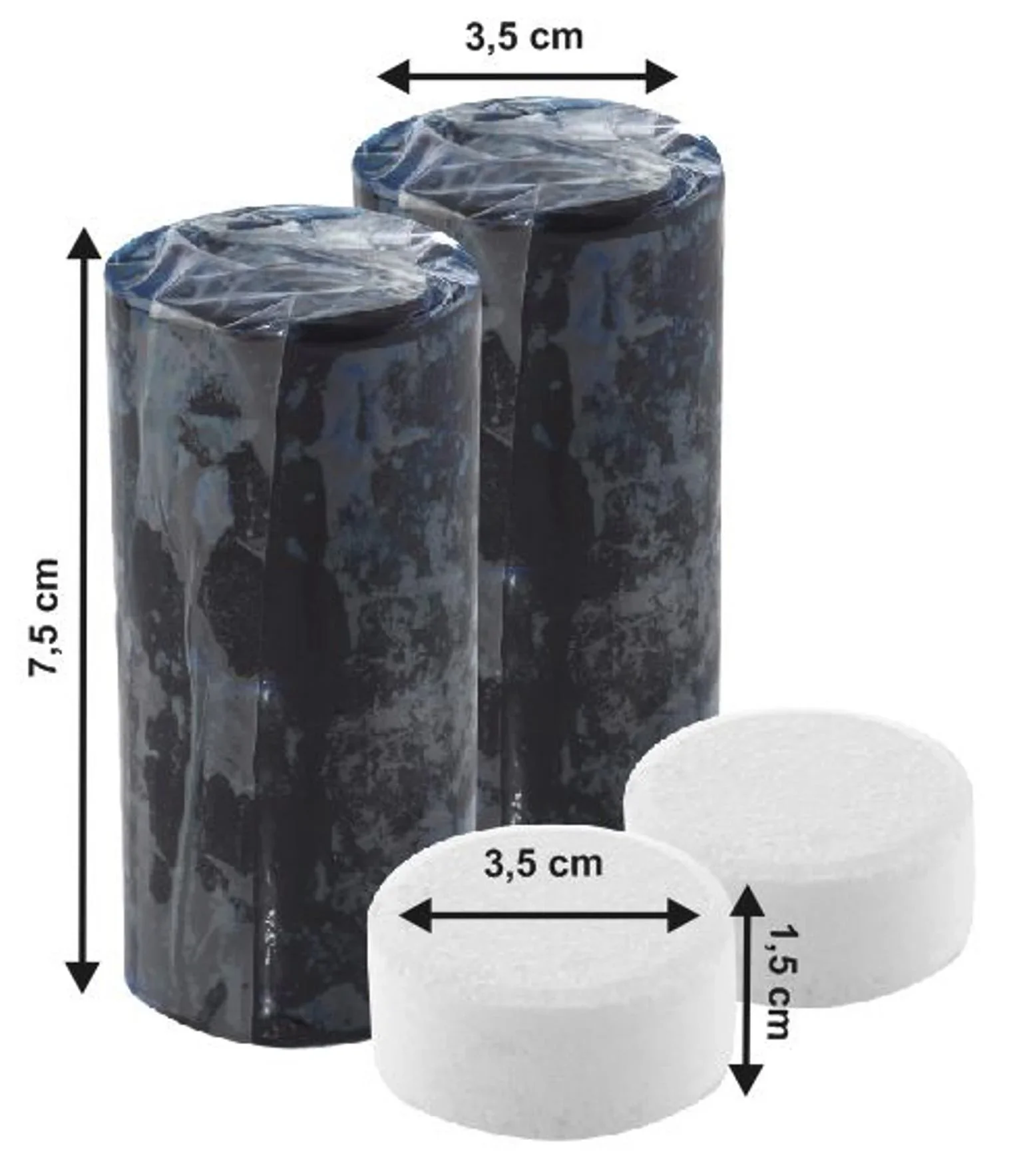 WC-Star Nachfüll-Set, 4-teilig, mit 2 x WC-Hygienestein, 2 x Antikalk-Stein, zu WC-Star 914104 - 1