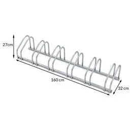 2 Stück Fahrradträger - Fahrradschuppen für 12 Fahrräder - 160x32x27 cm - Fahrradträger aus Metall - 3