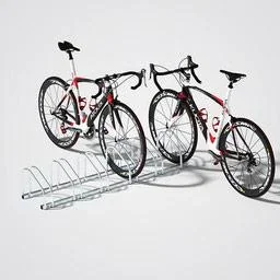 2 Stück Fahrradträger - Fahrradschuppen für 12 Fahrräder - 160x32x27 cm - Fahrradträger aus Metall - 6