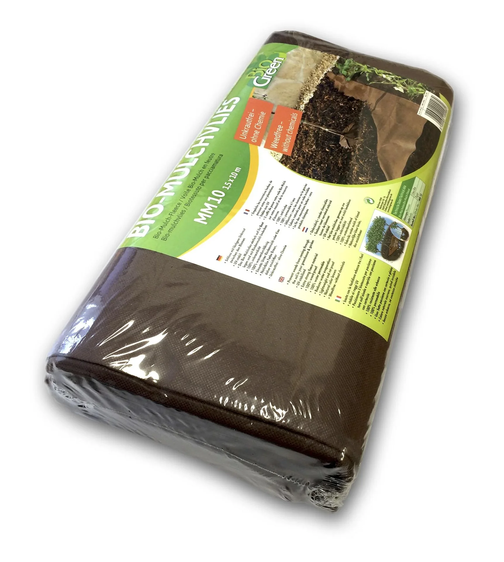Mulch Vlies, 10 x 1.5 m,70 g/m², braun - 0