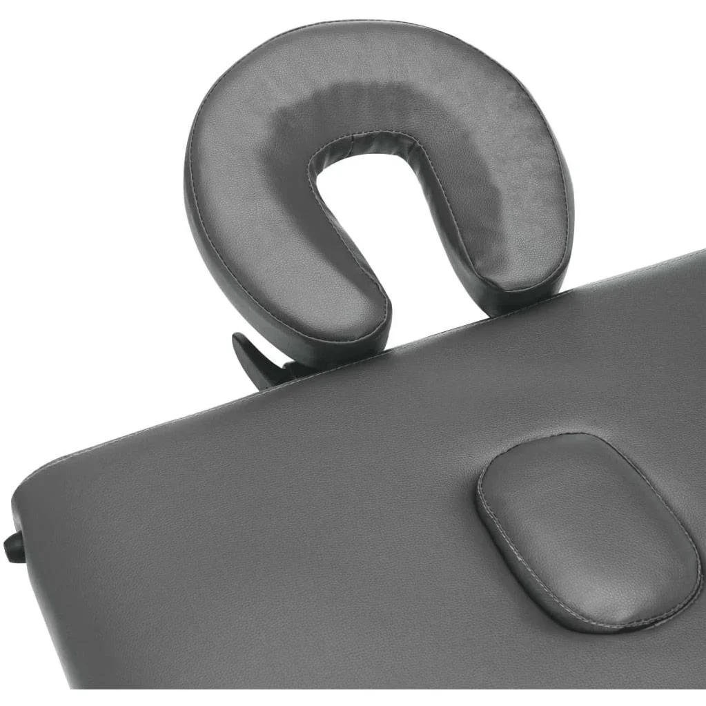 Massageliege 2 Zonen 186x68 cm Aluminiumrahmen anthrazit - 4