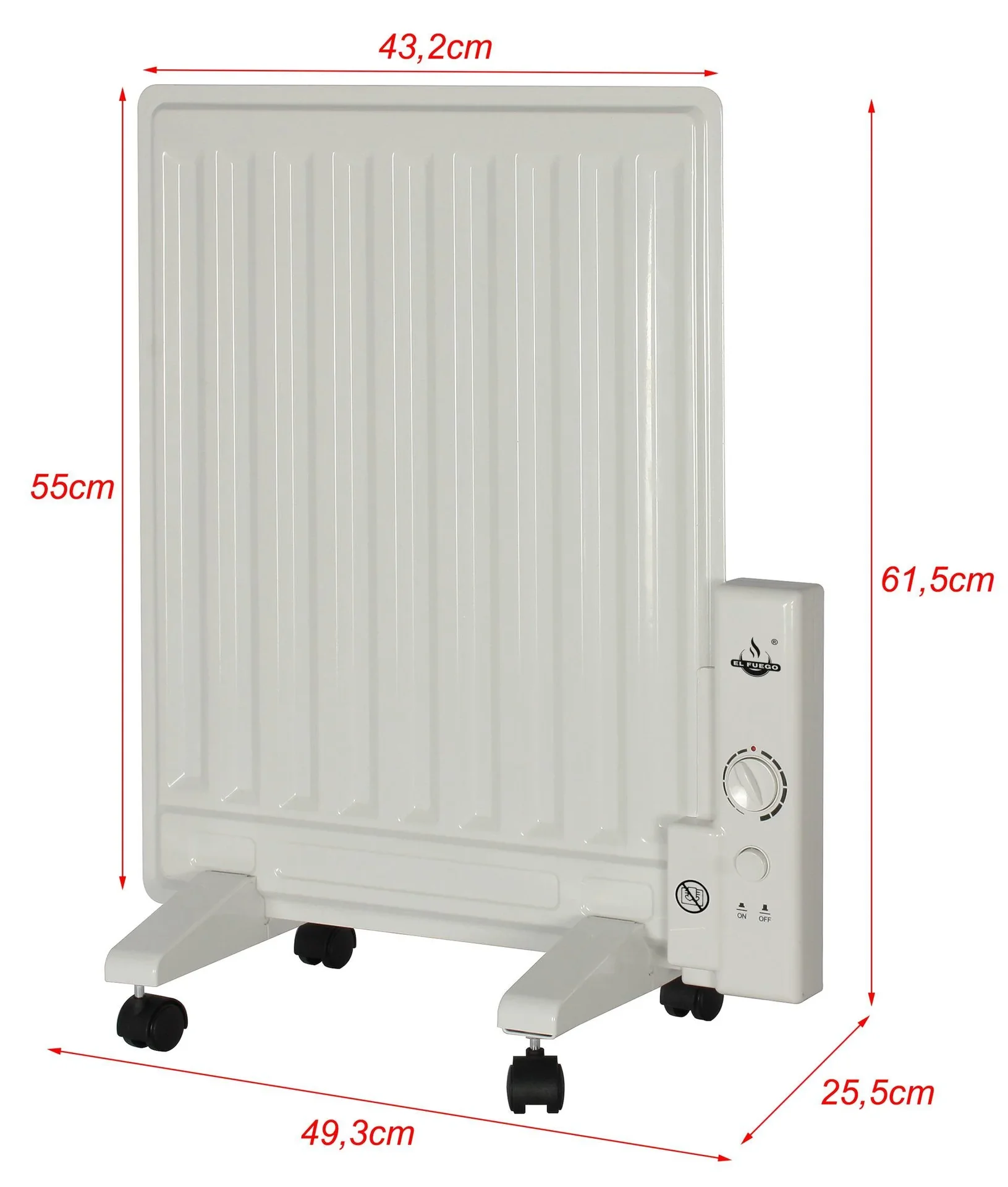 Öl Paneelheizer, weiß, 400 W - 0