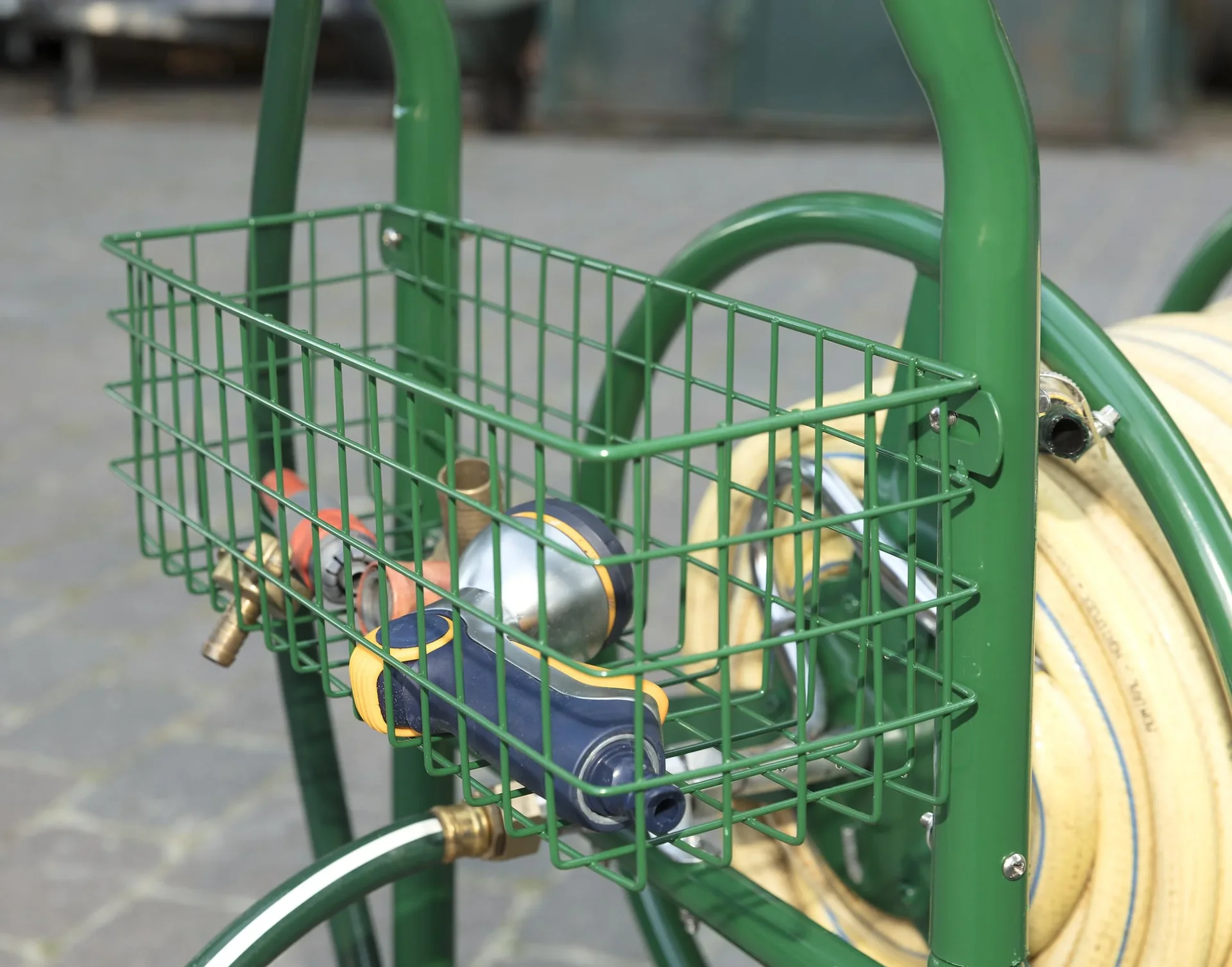 Schlauchwagen, 100 m für 3/4" Schlauch, inklusive Ablagekorb - 1