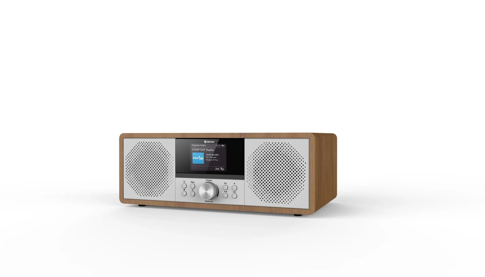 Internet Radio mit DAB+ UKW und CD Spieler, Bluetooth Funktion, dunkles Holz - 0