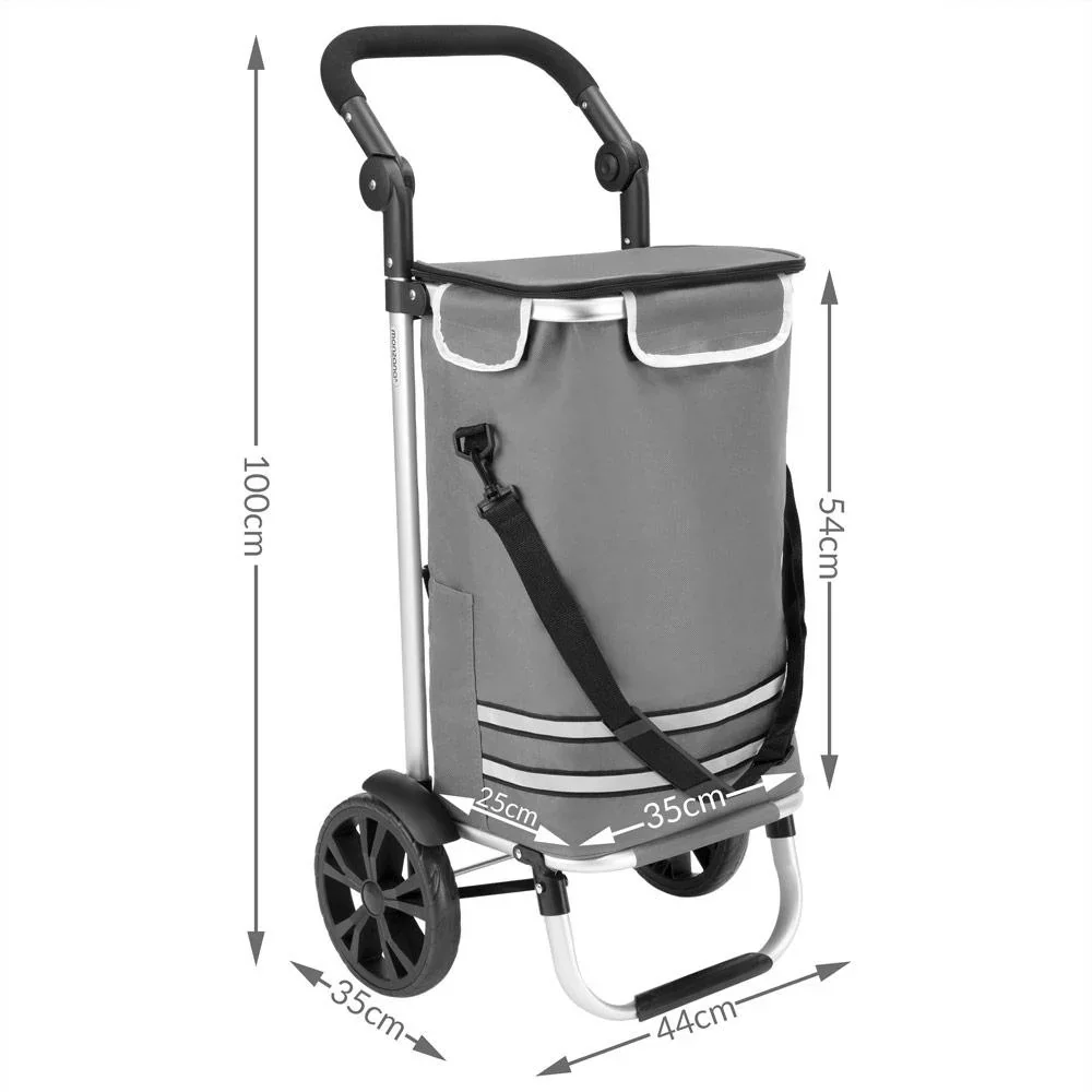 Einkaufswagen grau Aluminium 35L 31x24x54cm - 7