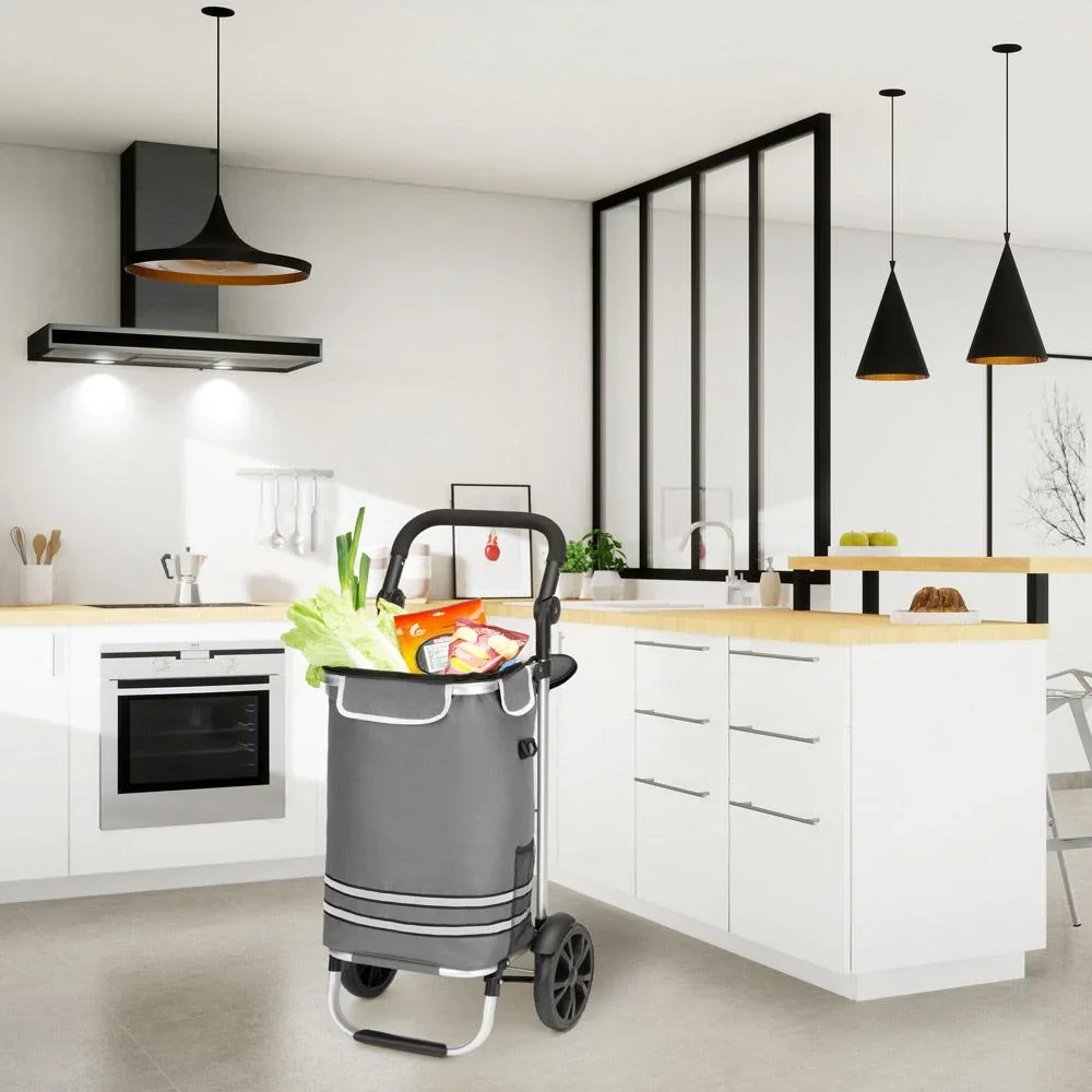 Einkaufswagen grau Aluminium 35L 31x24x54cm - 8