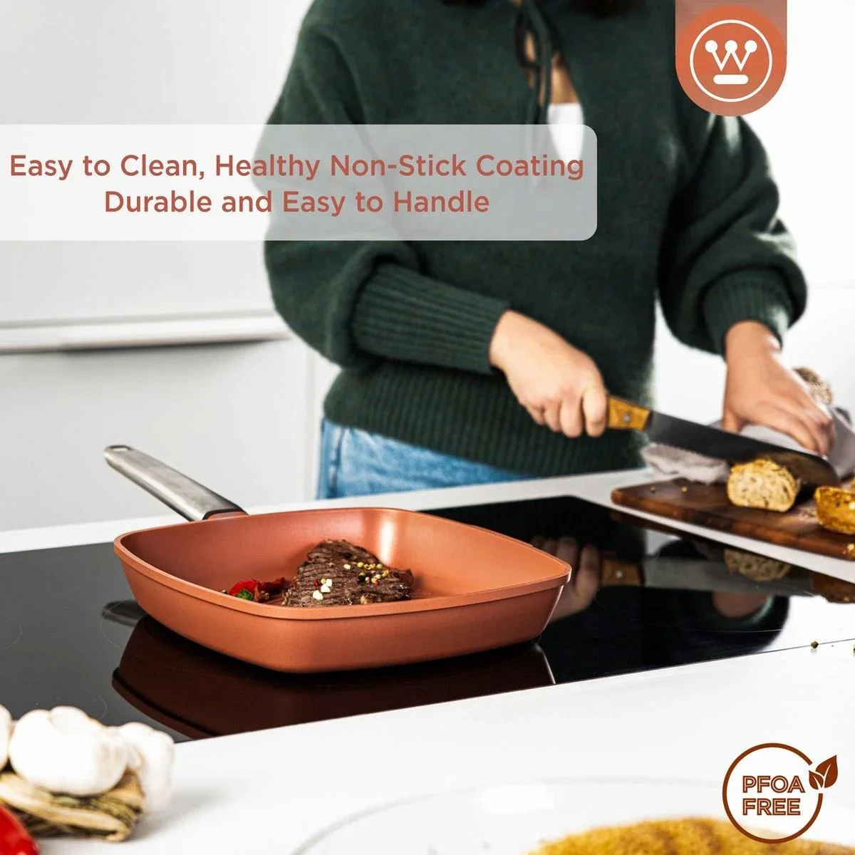 Performance Series Grillpfanne - Backofen geeignet - 28 cm - Orange - 3