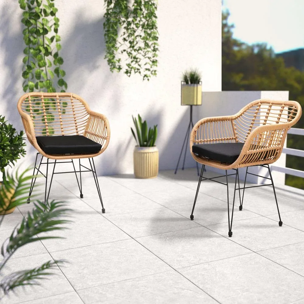 Poly Wicker Chair Bali 2 Stück Natur - 0