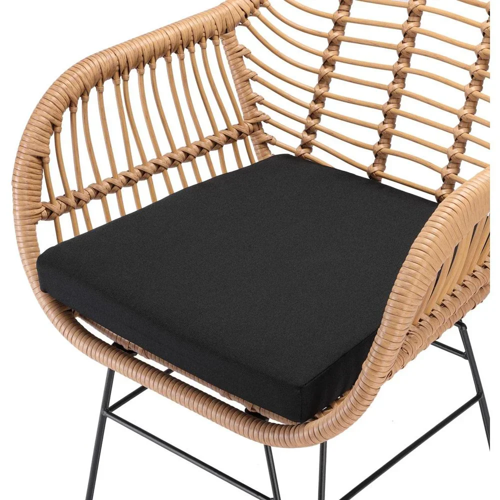 Poly Wicker Chair Bali 2 Stück Natur - 4