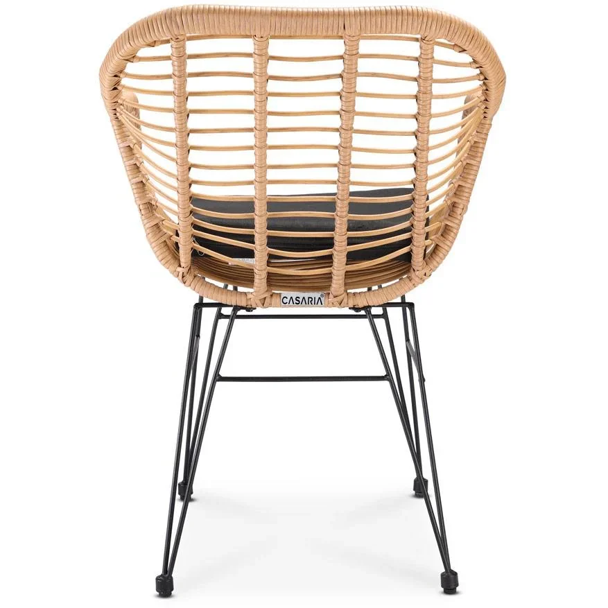 Poly Wicker Chair Bali 2 Stück Natur - 6