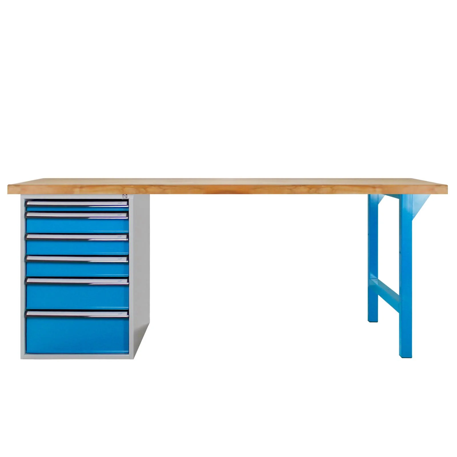 Werkbank 1500 mit Schubladenbox, 6 Schubladen - 1