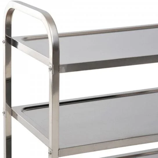 Servierwagen Küchenwagen 3 Ablage Silber - 2