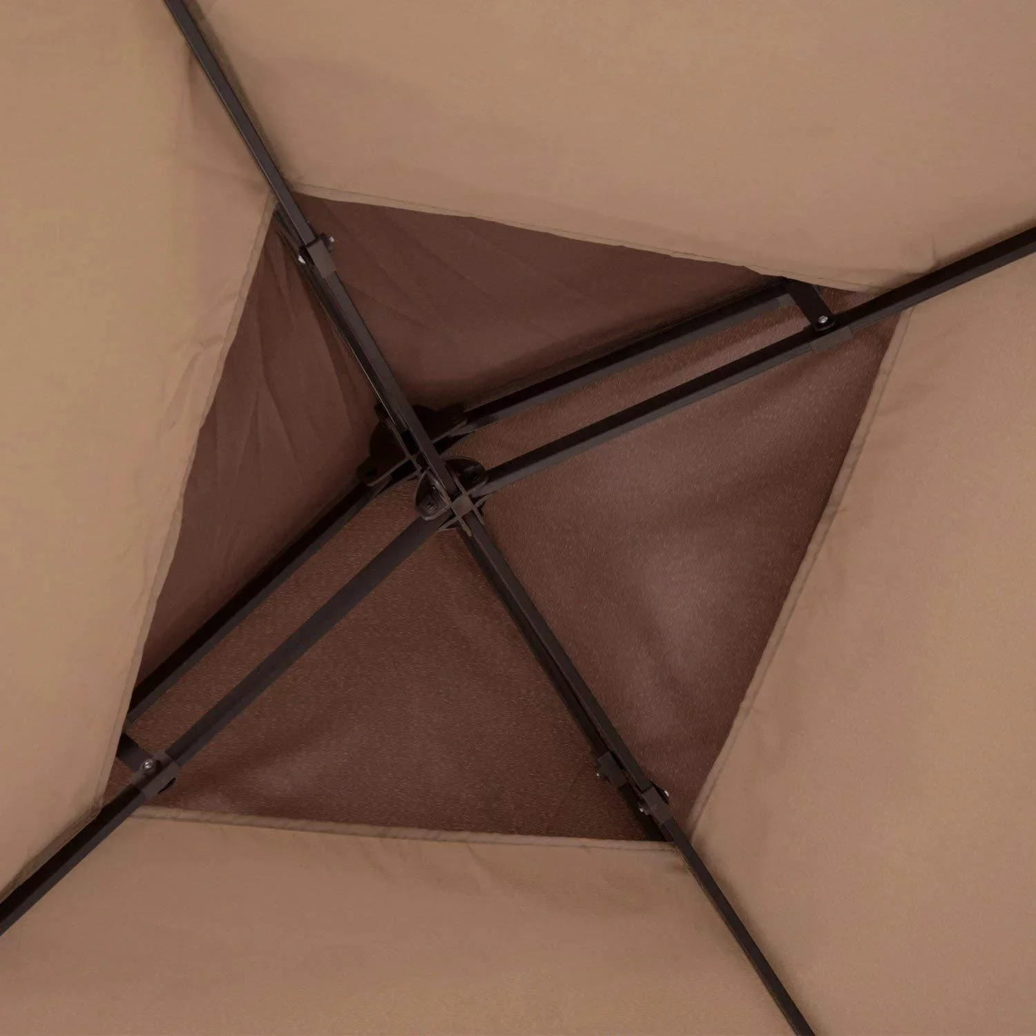 Pavillon Faltpavillon Gartenzelt Khaki 3,25x3,25x2,95cm - 2