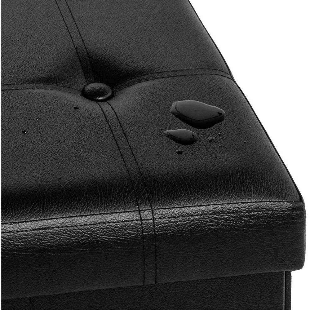 Klappbare Bank / Sitzhocker MDF - 80x40x40 cm schwarz - 0