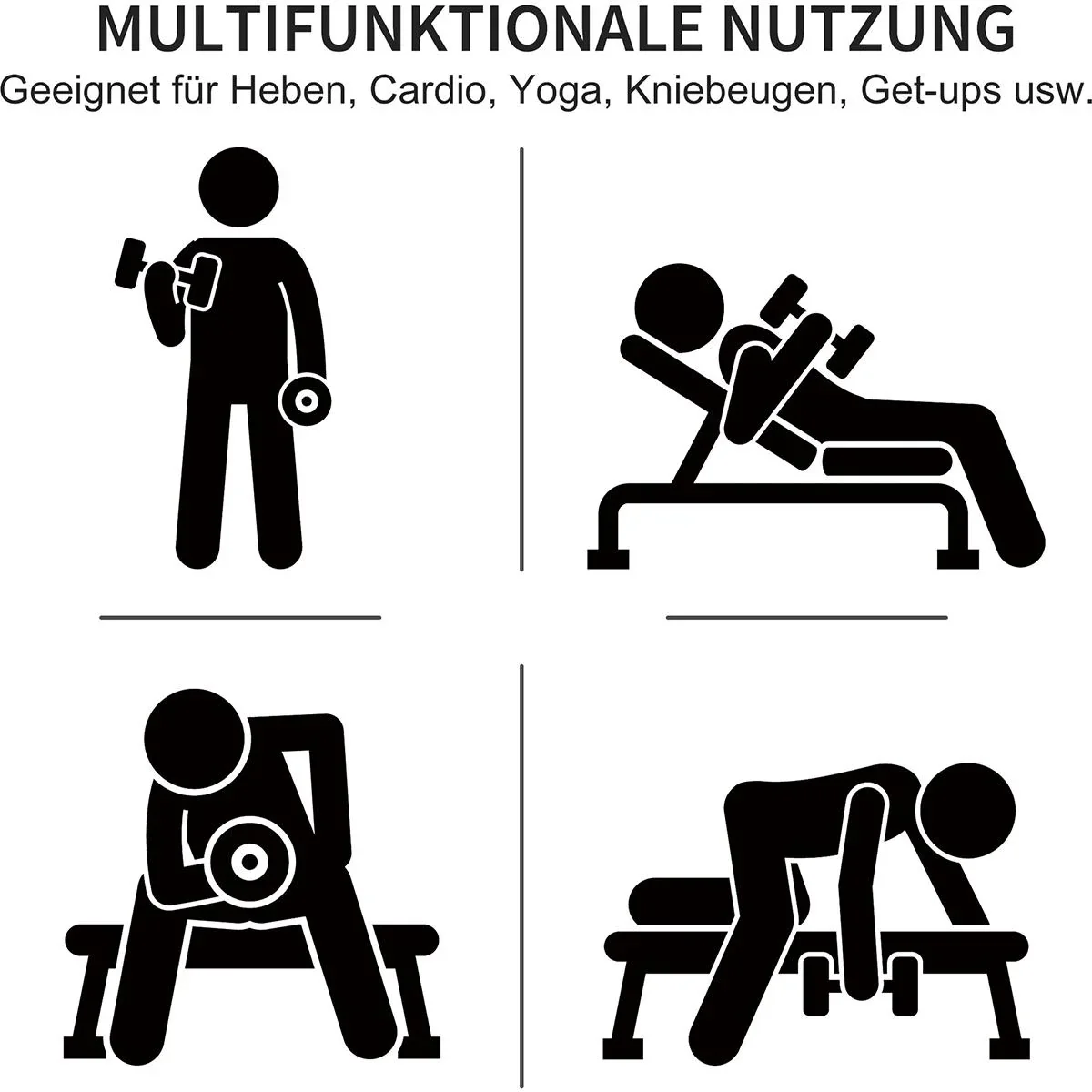 Hantel Set 6 kg bunt - 7