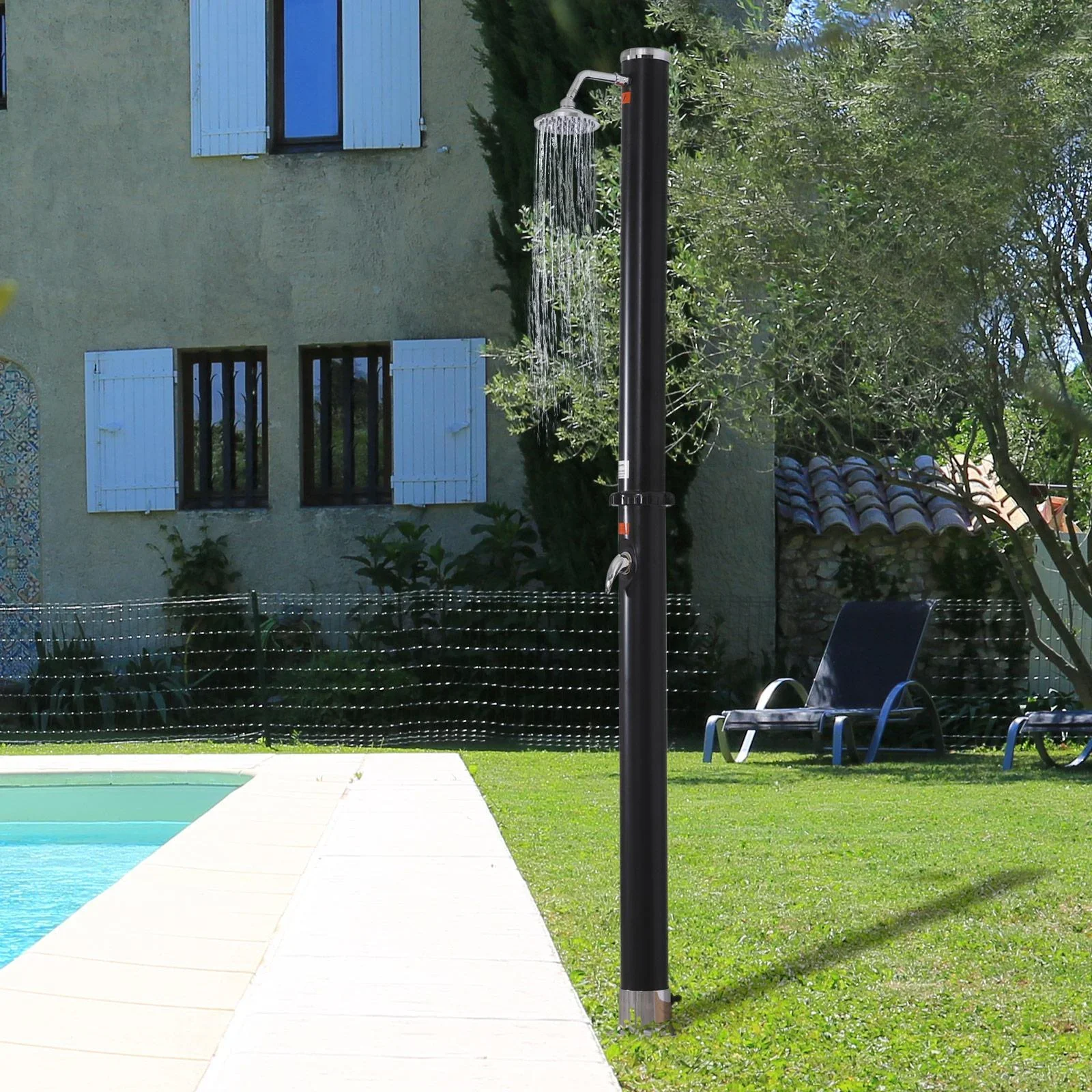 Solar Gartendusche Campingdusche Pooldusche Schwimmenbaddusche 20 L bis 60 ? PVC Ø11 x 218 cm - 5