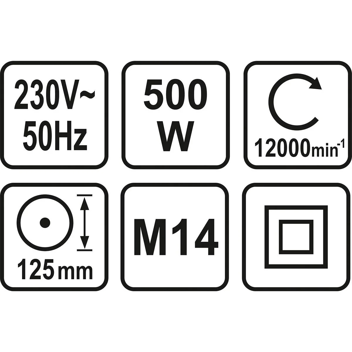 Winkelschleifer - 500W - 125mm - 230V - 1