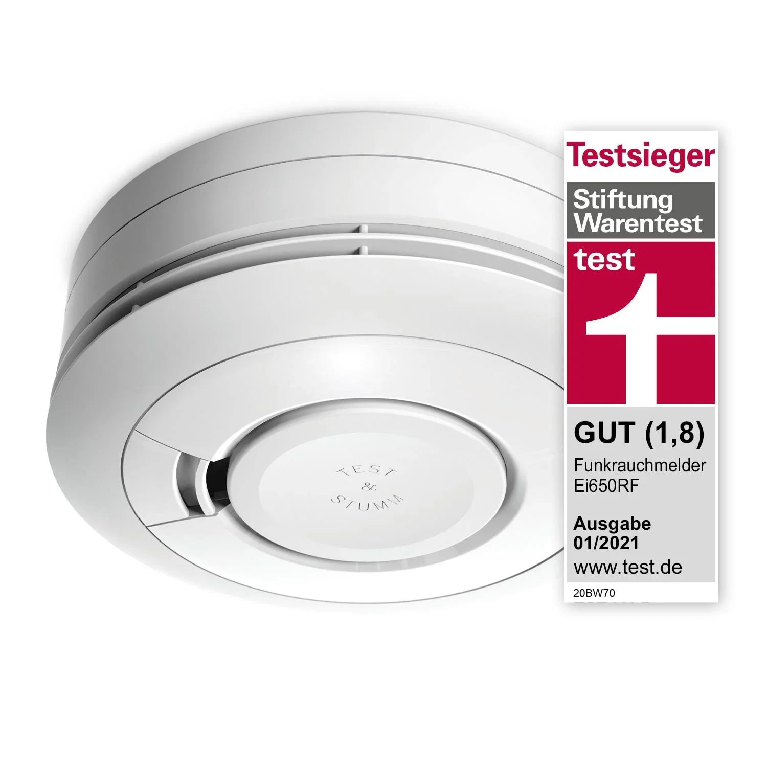 Funk-Rauchwarnmelder EI650RF mit 10-Jahres-Batterie - 1