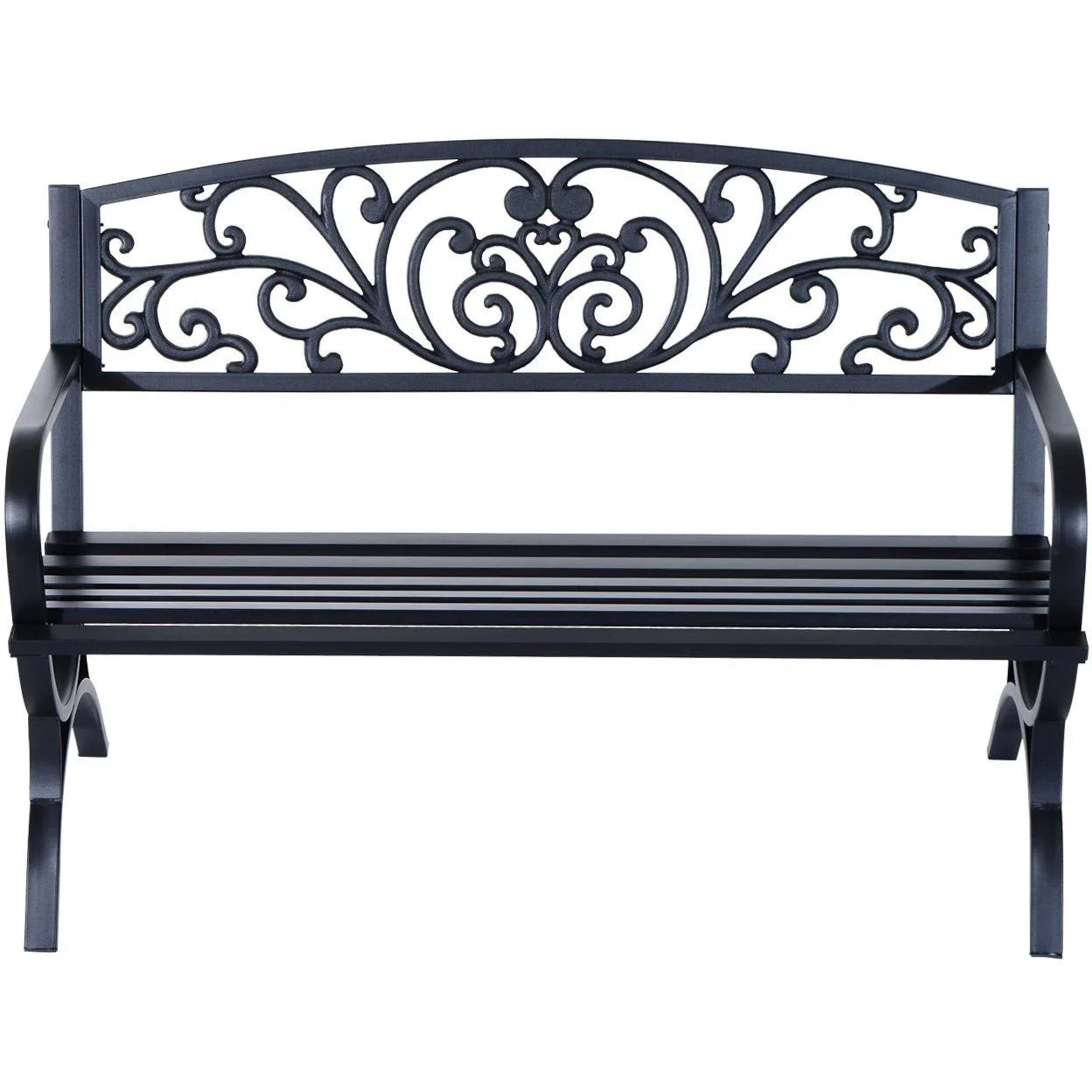 Gartenbank Metall Garten 2-Sitzer 127x60x85cm - 1