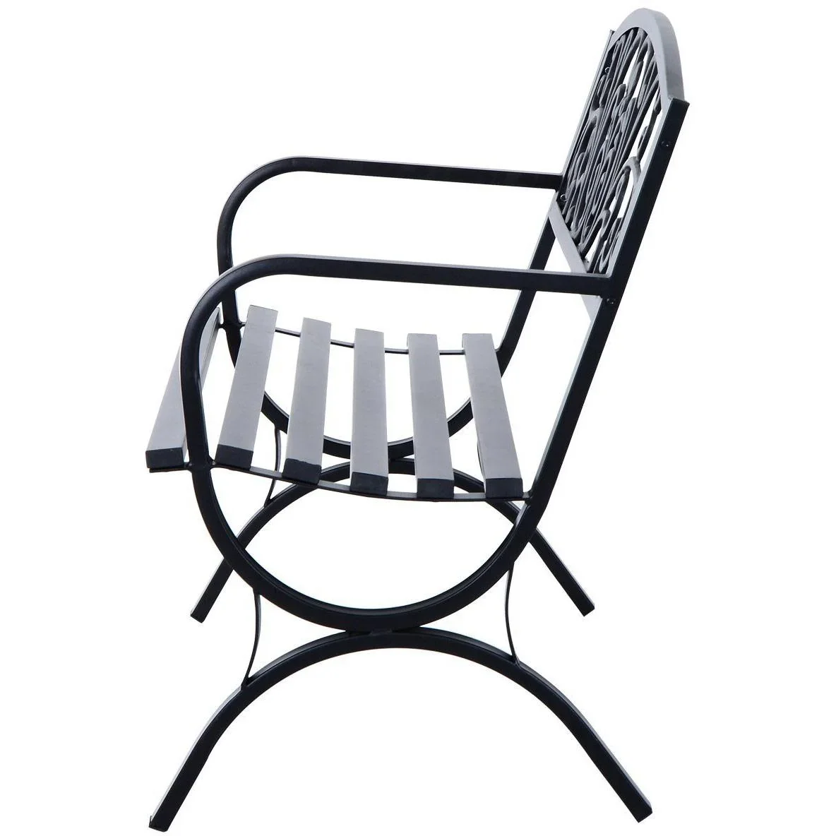 Gartenbank Metall Garten 2-Sitzer 127x60x85cm - 2