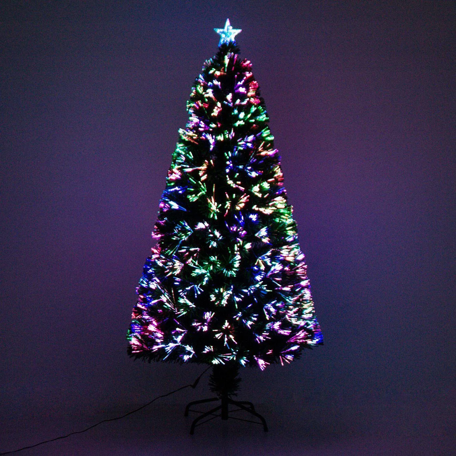 Weihnachtsbaum Christbaum Lichtfaser 150cm Grün - 1
