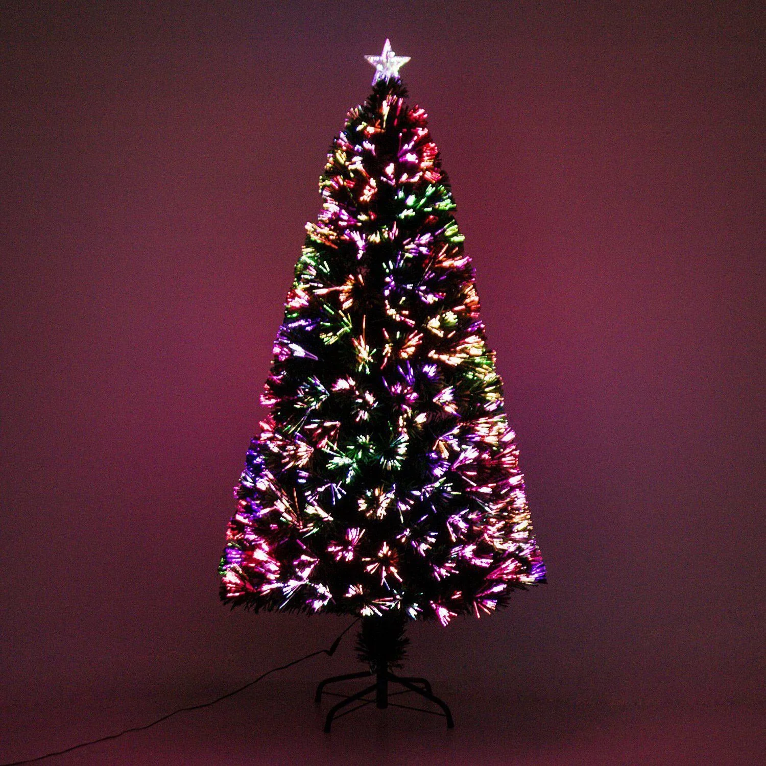 Weihnachtsbaum Christbaum Lichtfaser 150cm Grün - 2