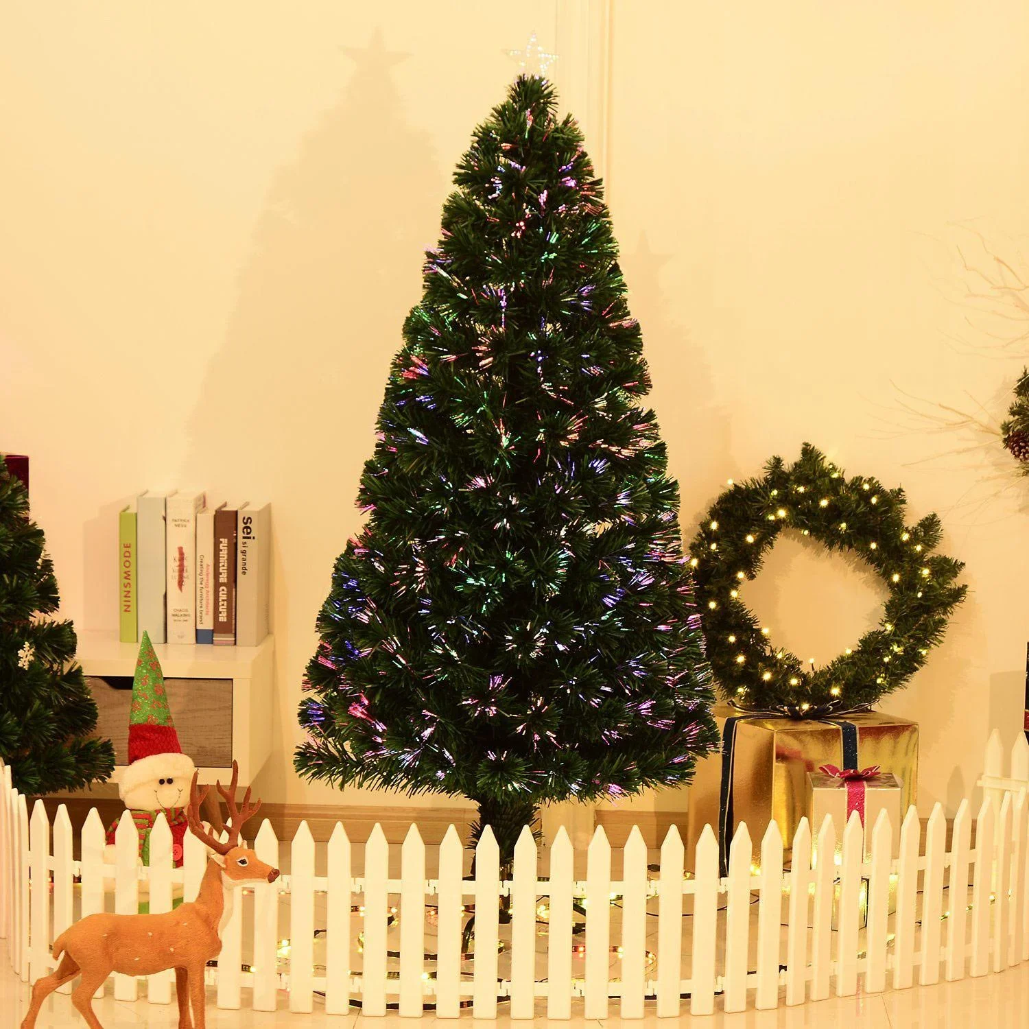 Weihnachtsbaum Christbaum Lichtfaser 150cm Grün - 3