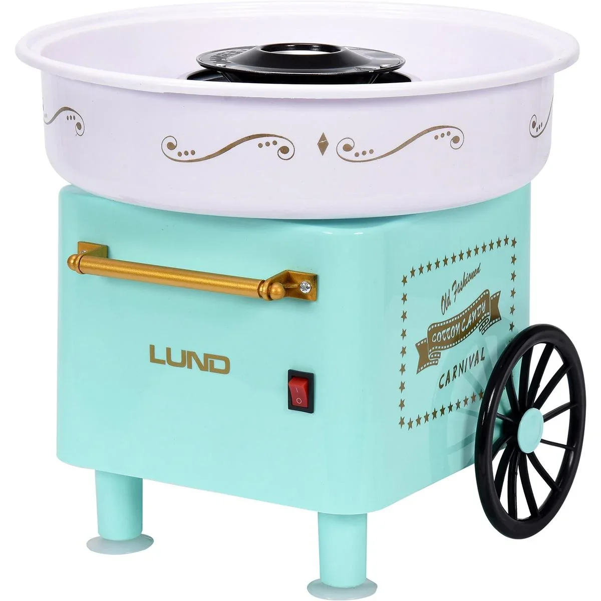 Zuckerwattemaschine mit Antirutschfunktion - 450W - Edelstahl - 29,5x29,5x27 cm - 2