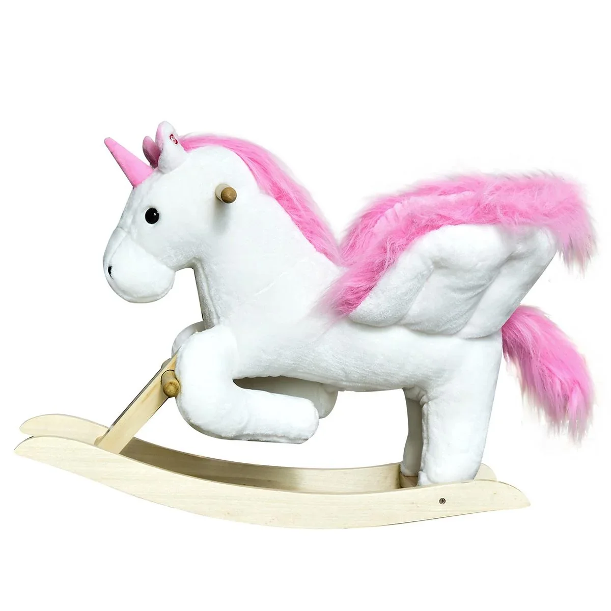 Schaukeltier Schaukelpferd Kinder Schaukel magisches Einhorn-Design mit Musik für Kinder für 18-36 Monate Baby Plüsch - 0