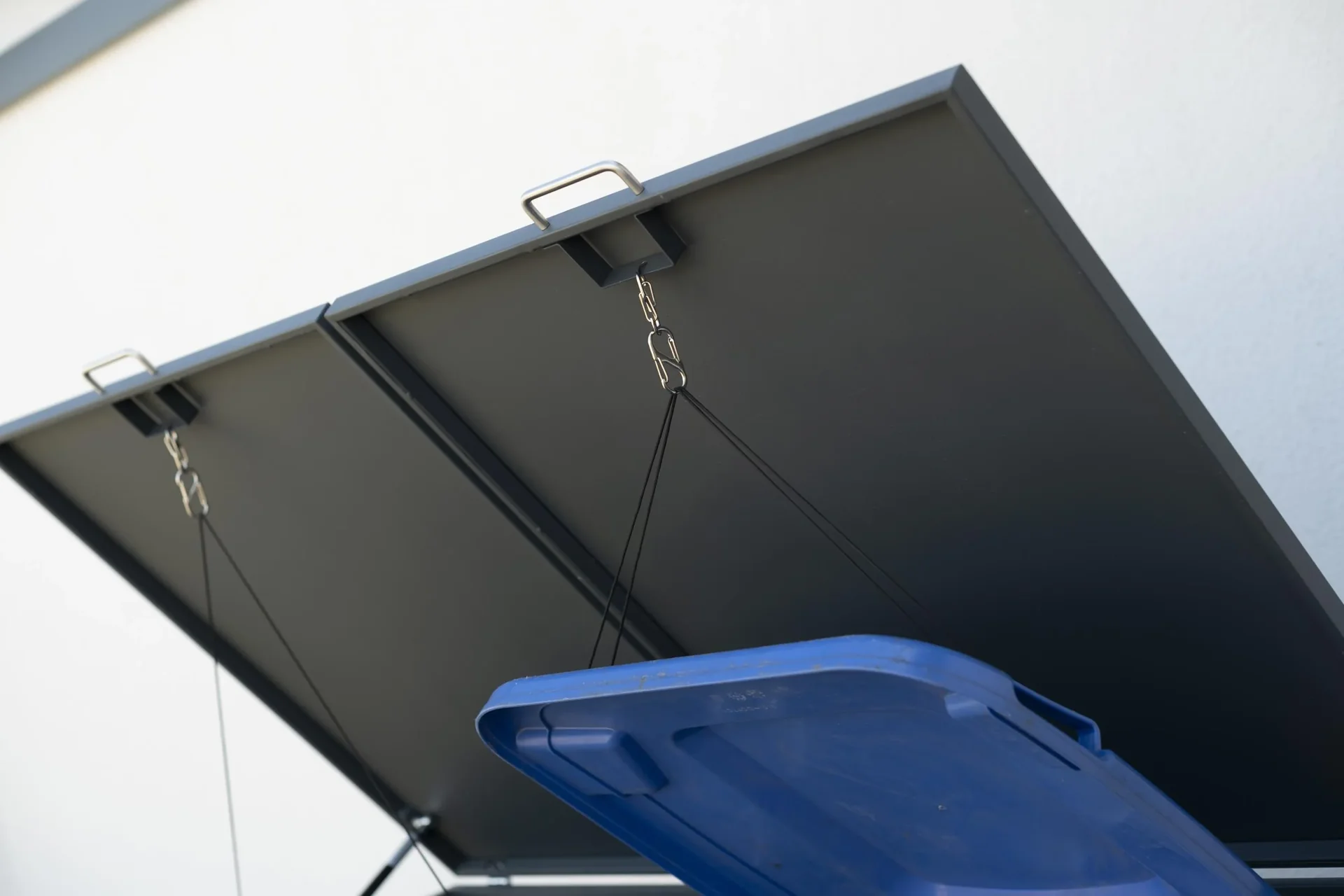 Mülltonnenbox 2-fach mit Deckel, Anthrazit - 5