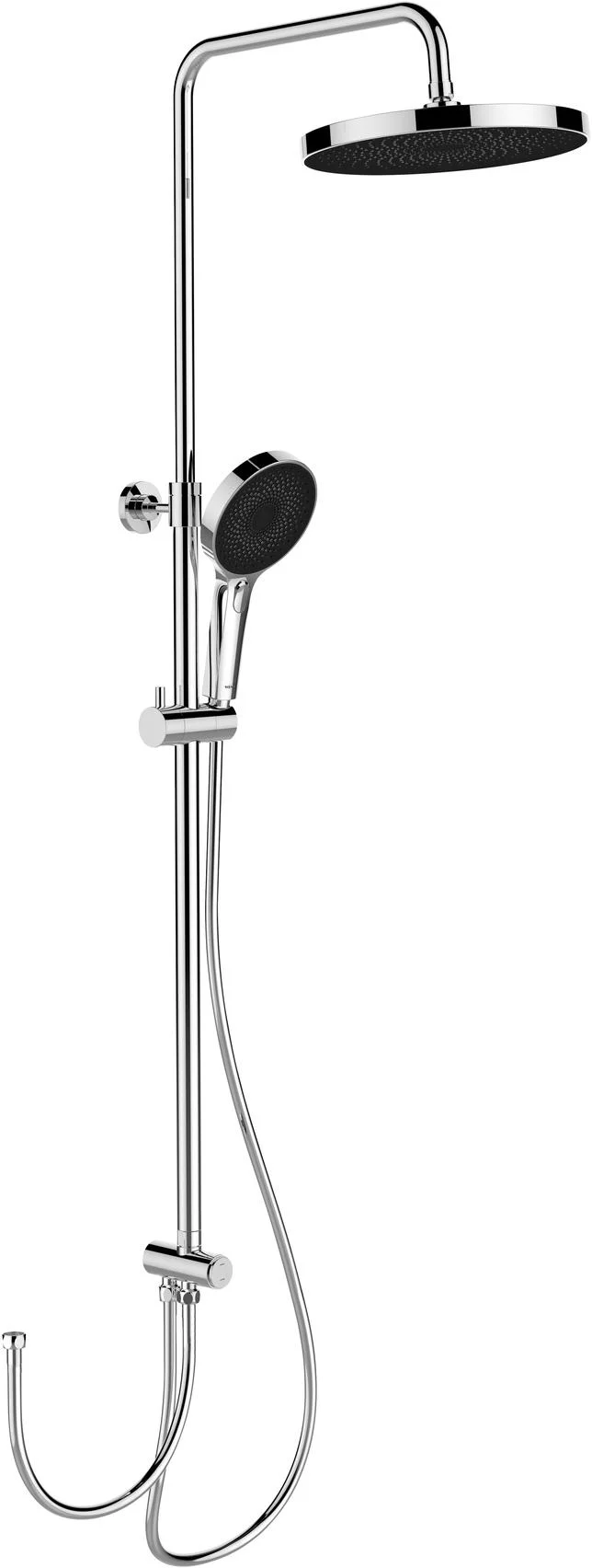 Duschsystem Softwater Chrom - einfacher Anschluss an bestehende Armatur oder Wandanschlussbogen - 2