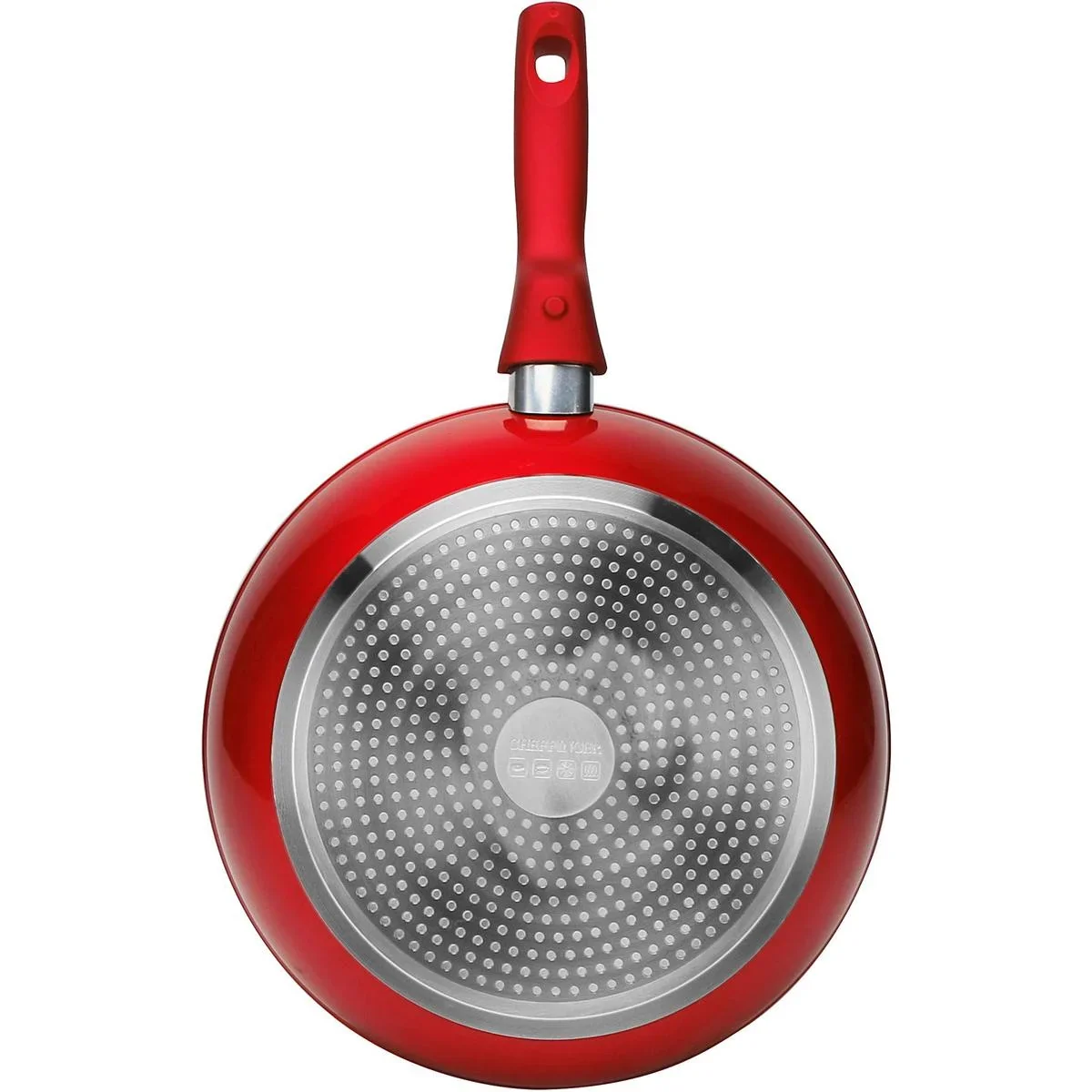 Wokpfanne - mit Deckel - 30cm - Rot - 2