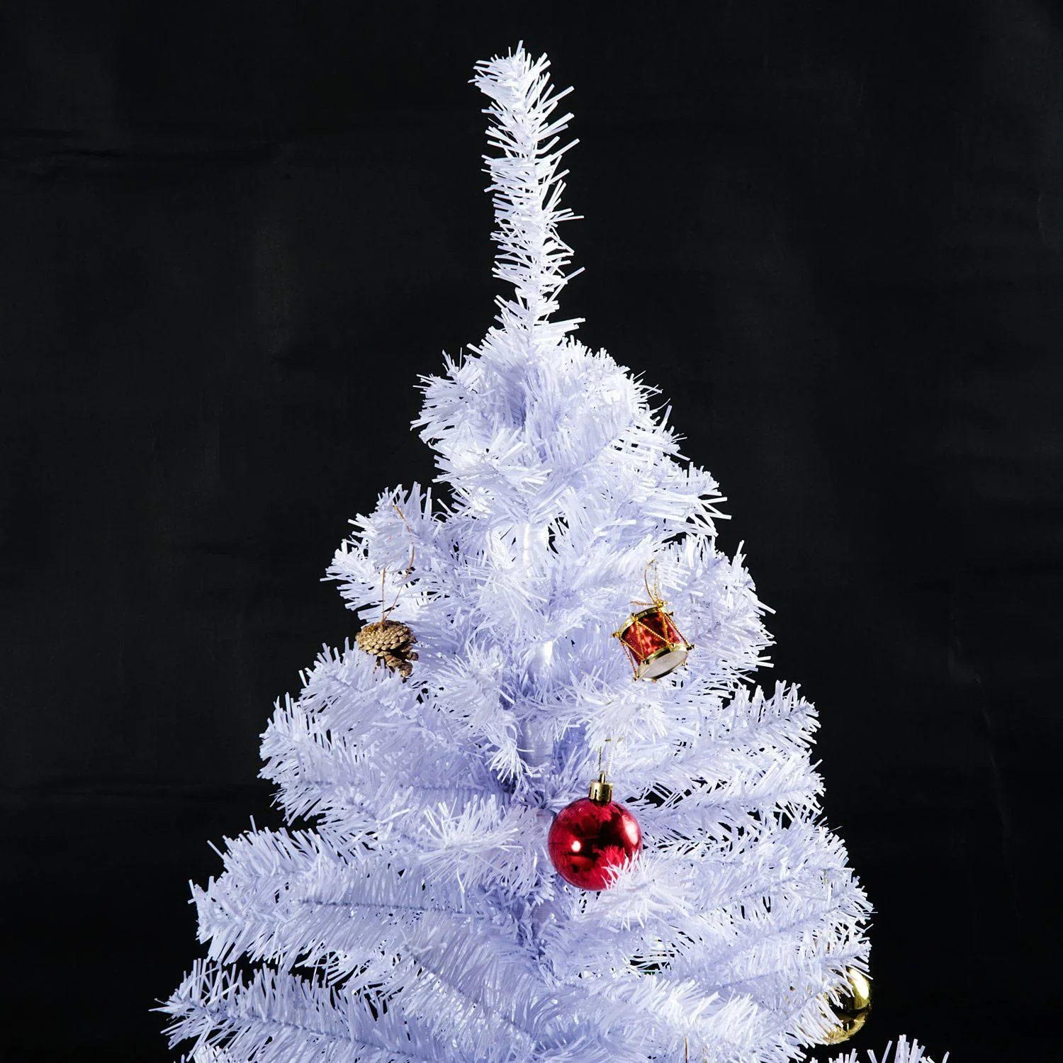 Weihnachtsbaum Tannenbaum mit Ständer inkl, Dekor 180cm Weiß - 3