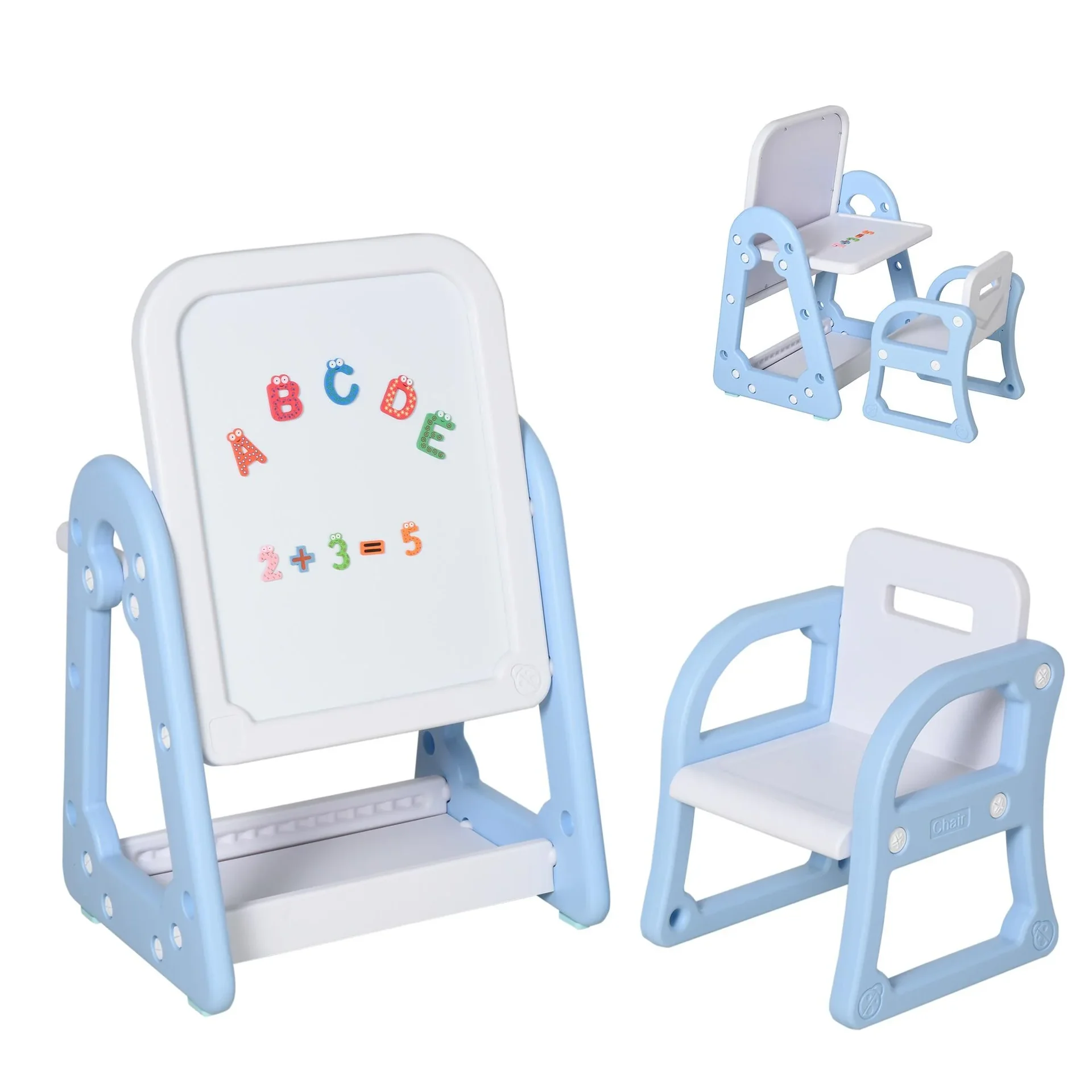 Kindertafel mit Stuhl und Malzubehör - 4