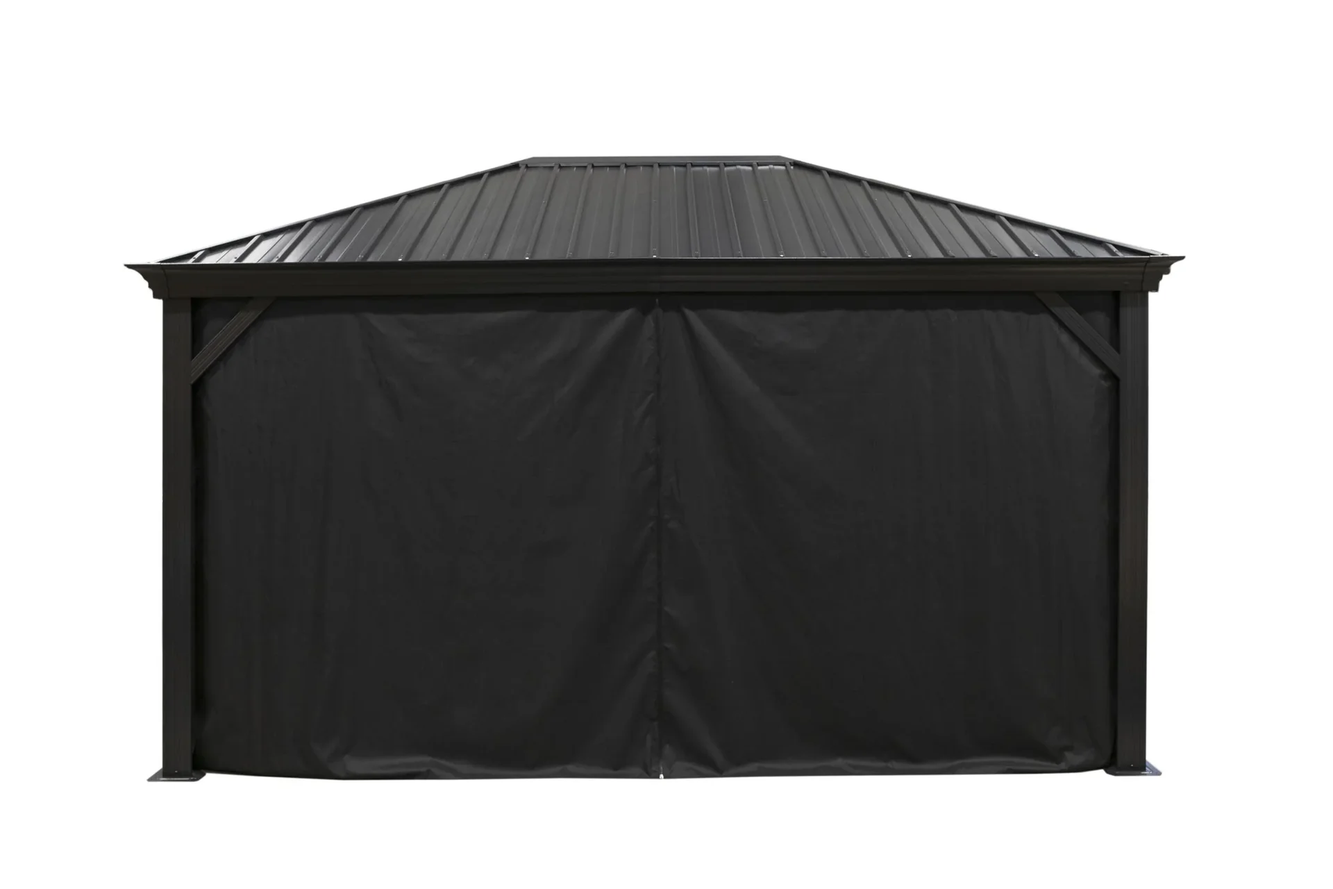 Pavillon Zubehör Vorhang-Set Marsala 10x14 Schwarz - 2