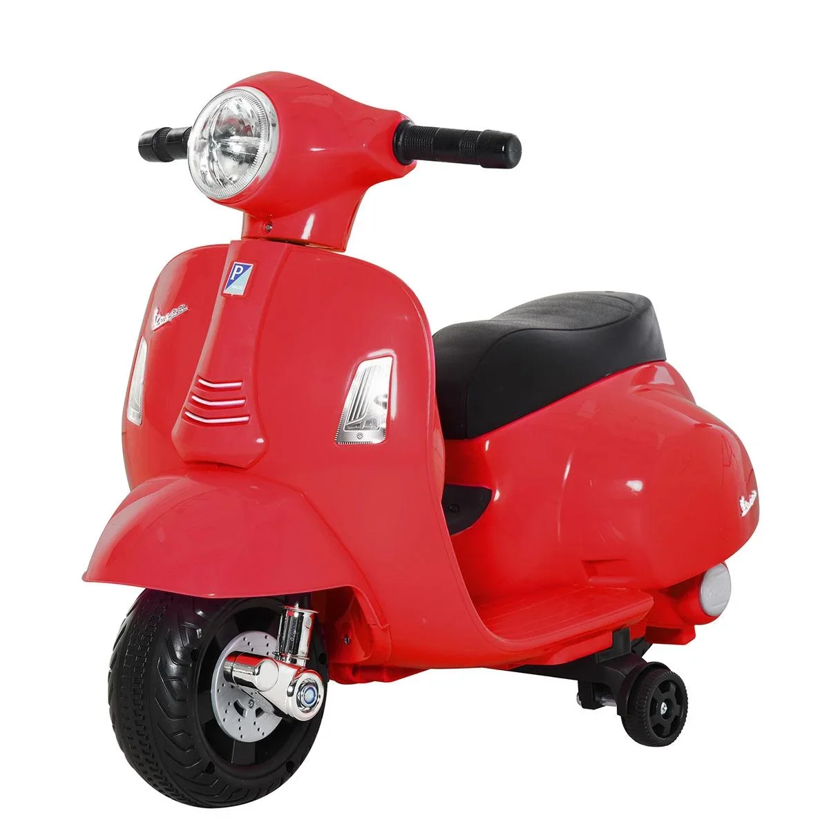 VESPA Elektromotorrad Kindermotorrad Elektrofahrzeug 18-36 Monate 3 km/h LED-Licht Sound PP-kunststoff Metall Rot - 2
