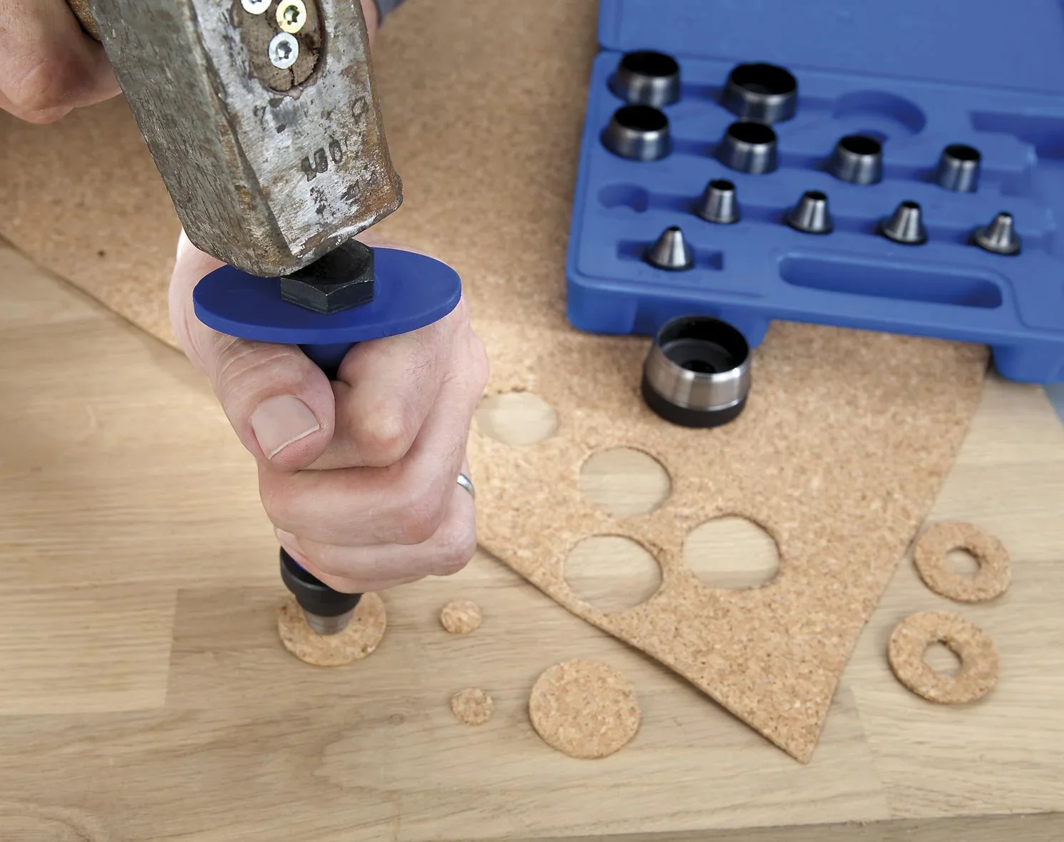 Locheisen Satz 14-teilig mit Zentrierdorn 5-35 mm - 1