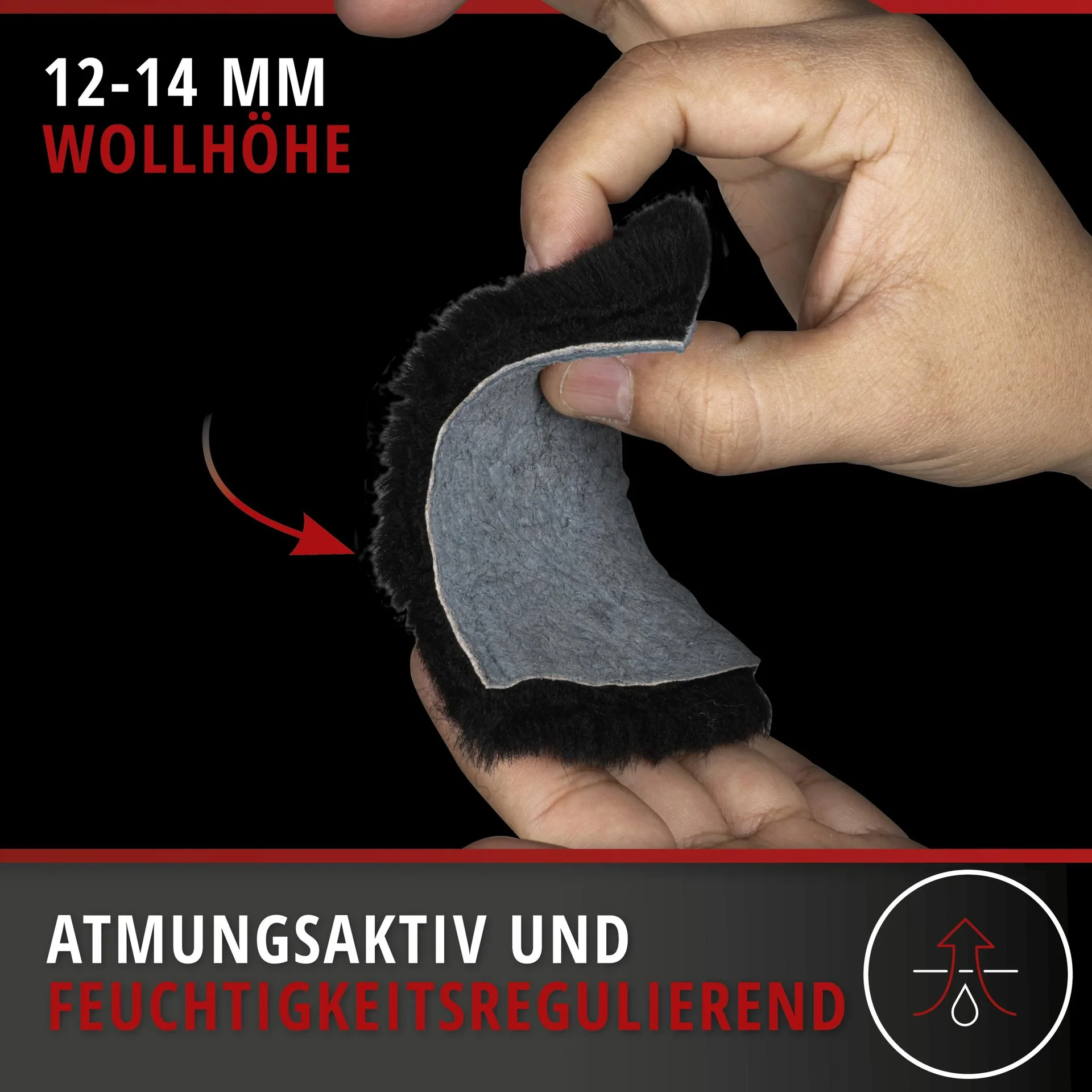 Lammfell Sitzbezug Trish, anthrazit - 5