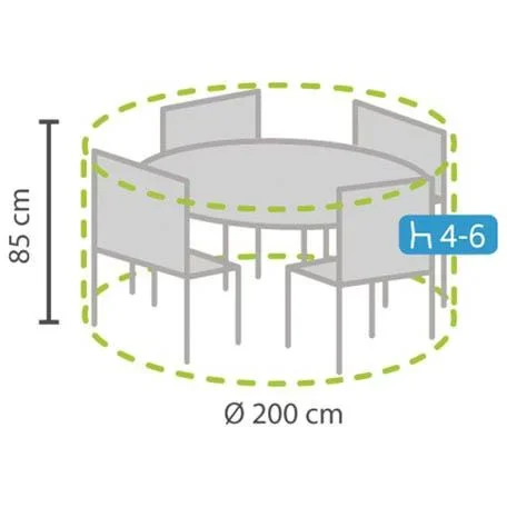 Außenfolie für rundes Gartenset - Ø 200 Cm - 2