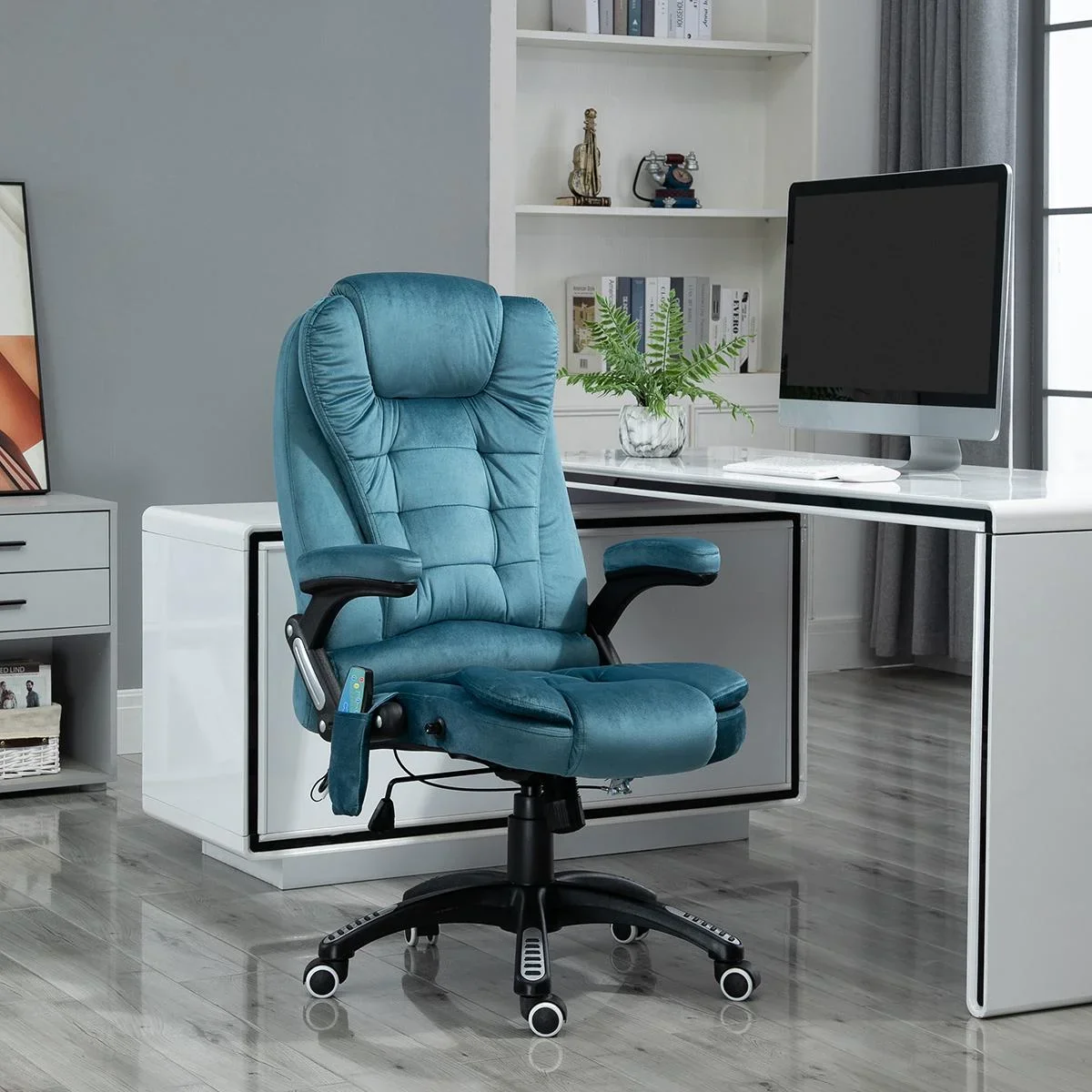 Massagesessel Chefsessel mit Massagefunktion höhenverstellbarer Drehstuhl ergonomischer Gamingstuhl Bürostuhl massage Bl - 2