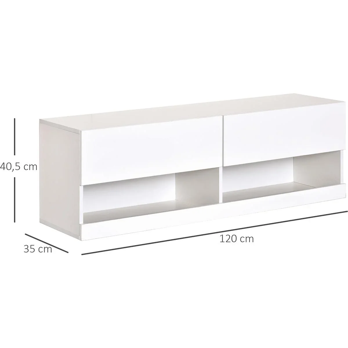 TV Board mit LED Beleuchtung weiß - 4