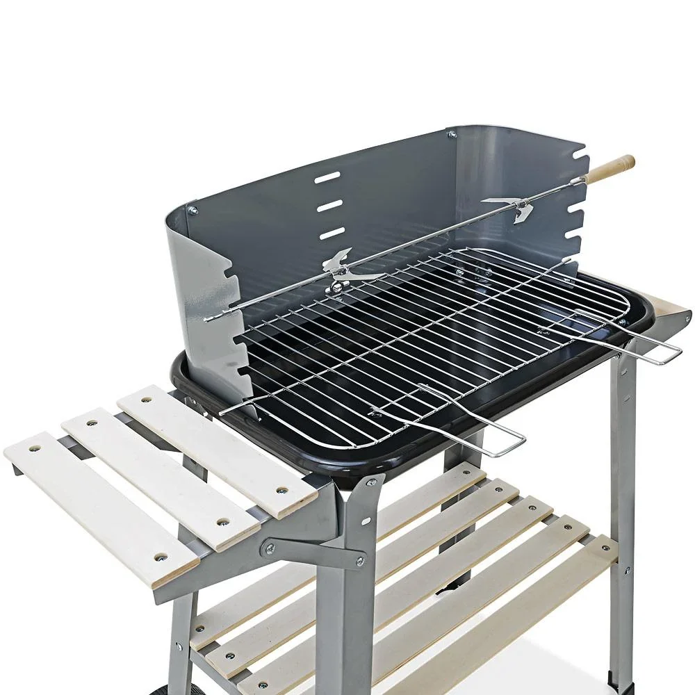 BBQ-Grill - Mit Rädern und Arbeitsplatte - 55x35cm - 0