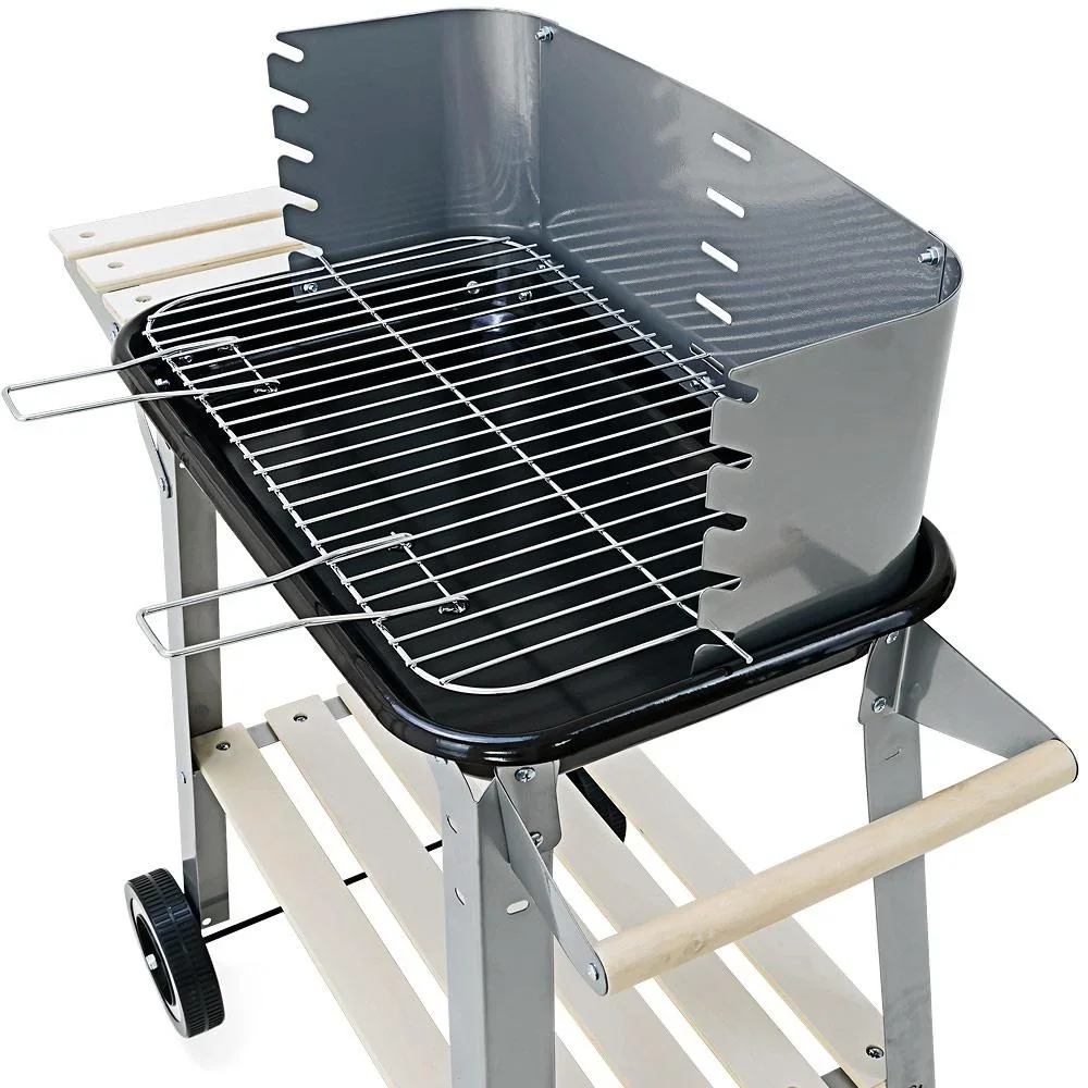 BBQ-Grill - Mit Rädern und Arbeitsplatte - 55x35cm - 2