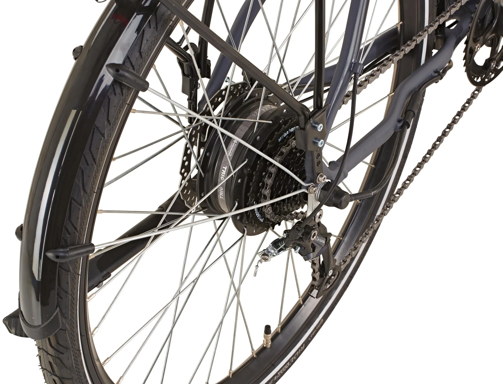 Damen Trekking E-Bike 28 Zoll, Rahmenhöhe 50 cm, 8-Gang Kettenschaltung, grau, ENTDECKER 20.EST.10 - 4
