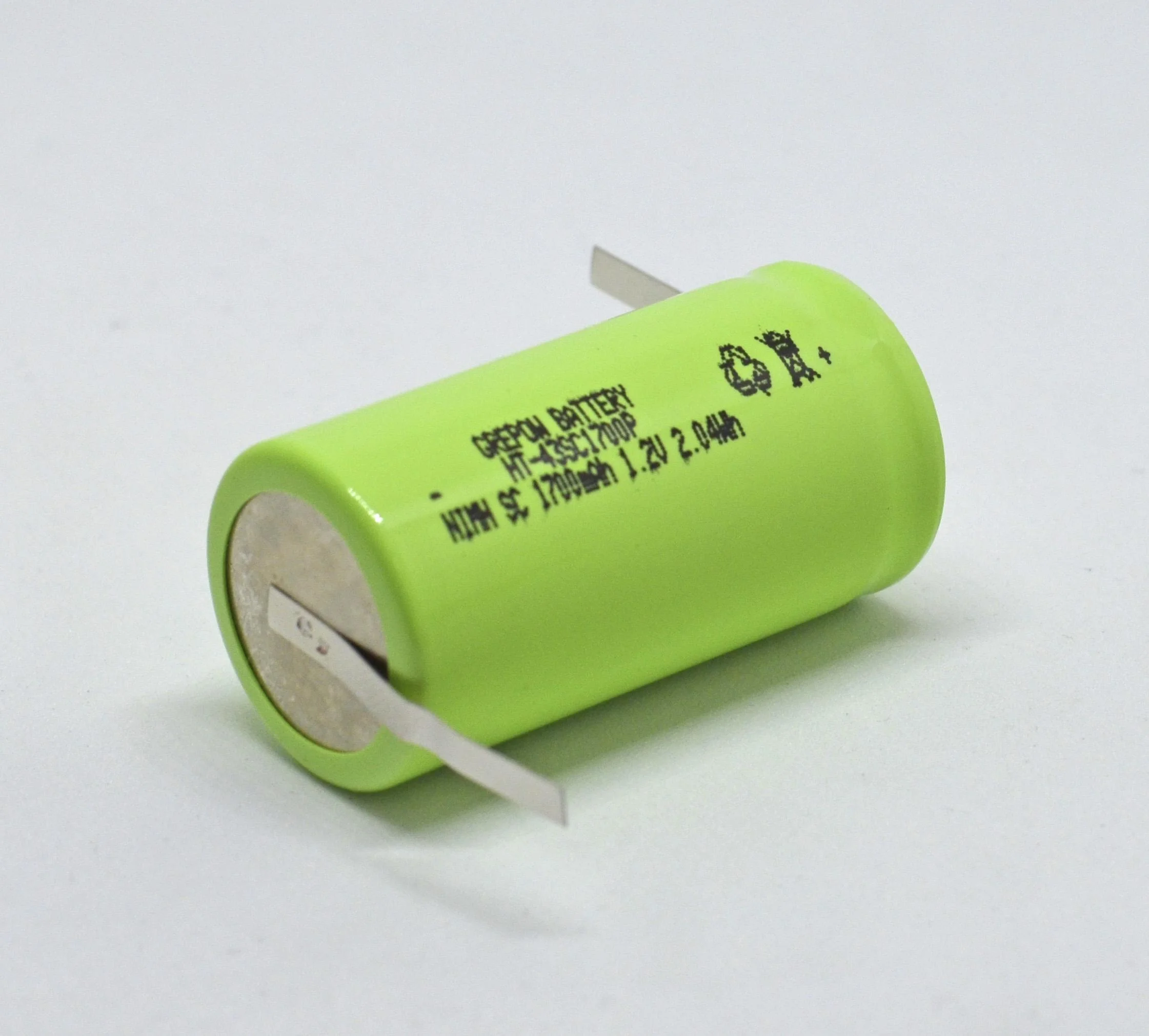 NiMH Akku SUB-C mit 1700mAh und Z-Lötfahne im Kunststoffmantel - 2
