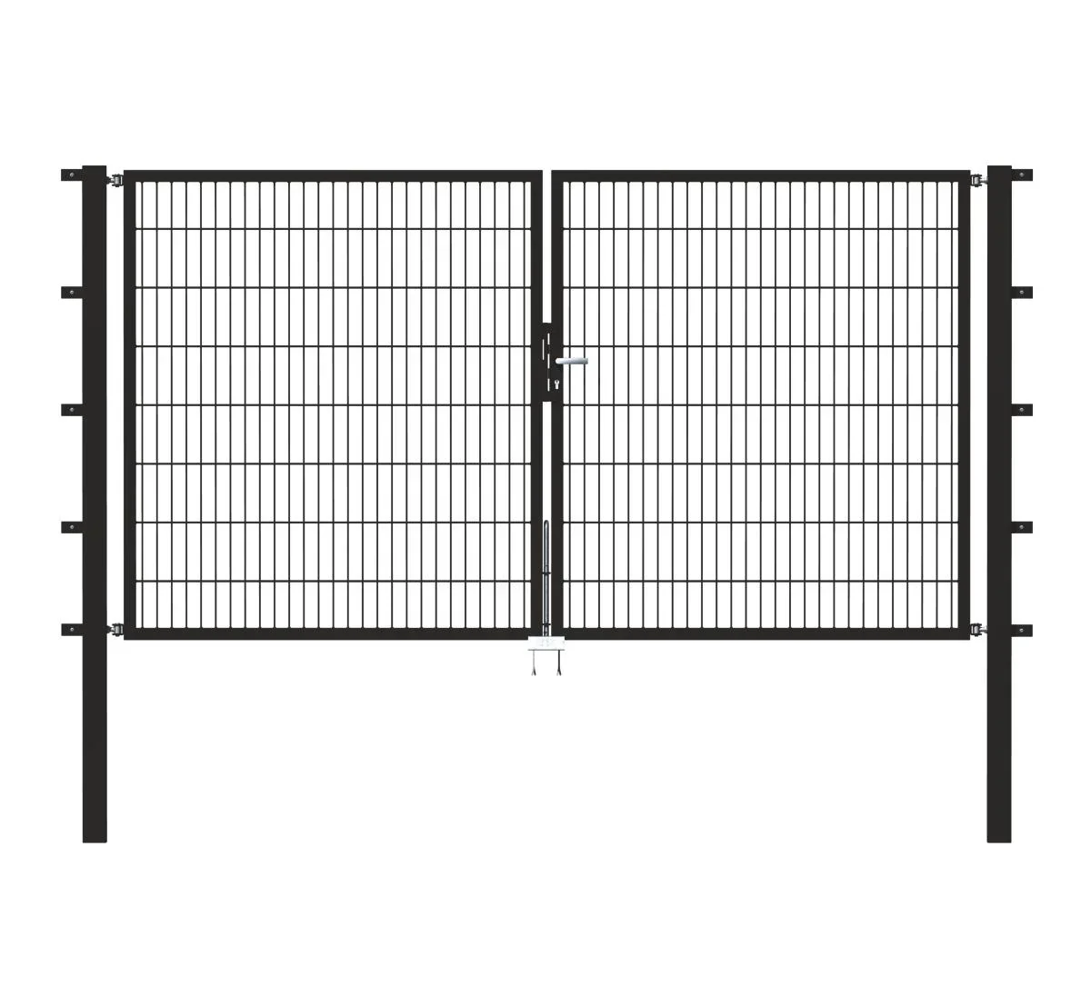 Doppeltor Flexo mit Zubehör, anthrazit, Breite 400 cm, Höhe 100 cm, PF: 8 x 8 cm - 1