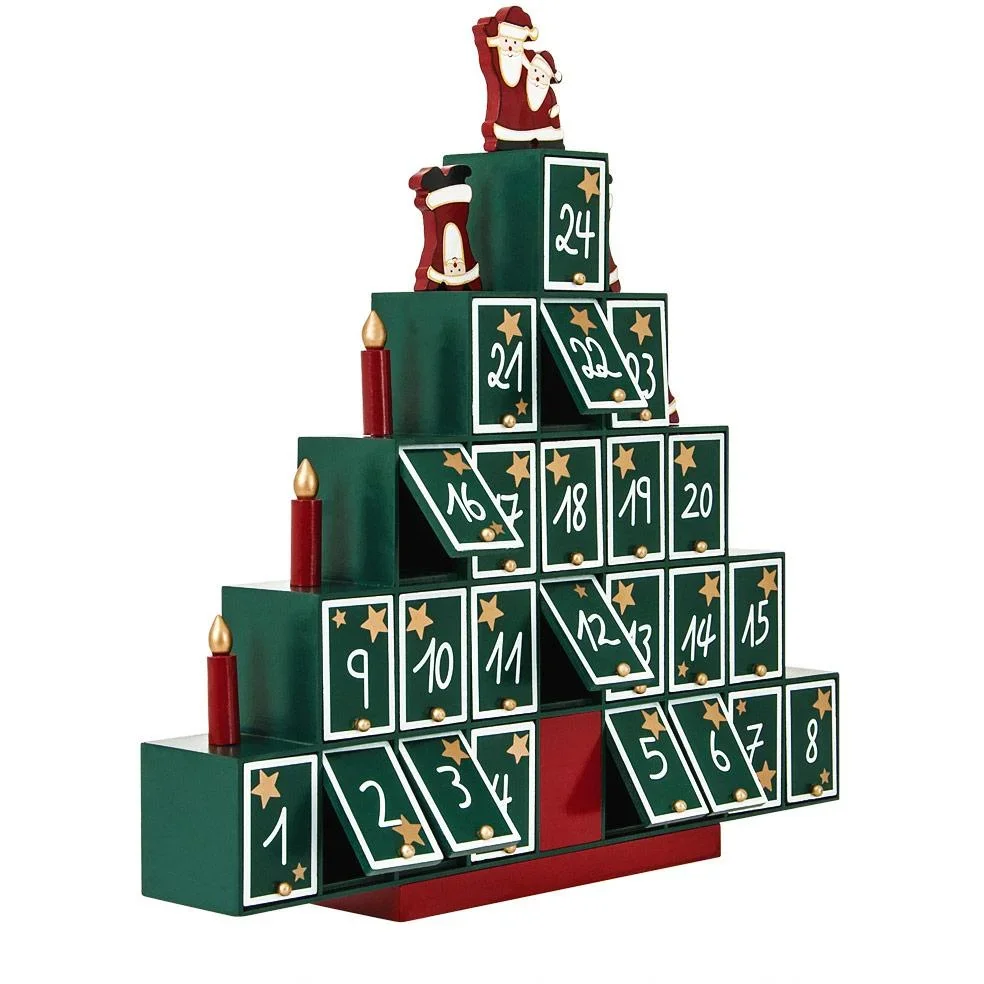Adventskalender Weihnachtsbaum - aus Holz - 0