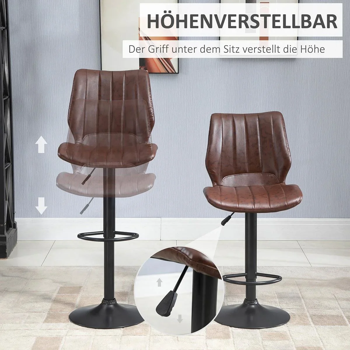 Kommode mit 5 Schubladen - Weiß/Eiche - 80 x 40 x 109 cm - 1